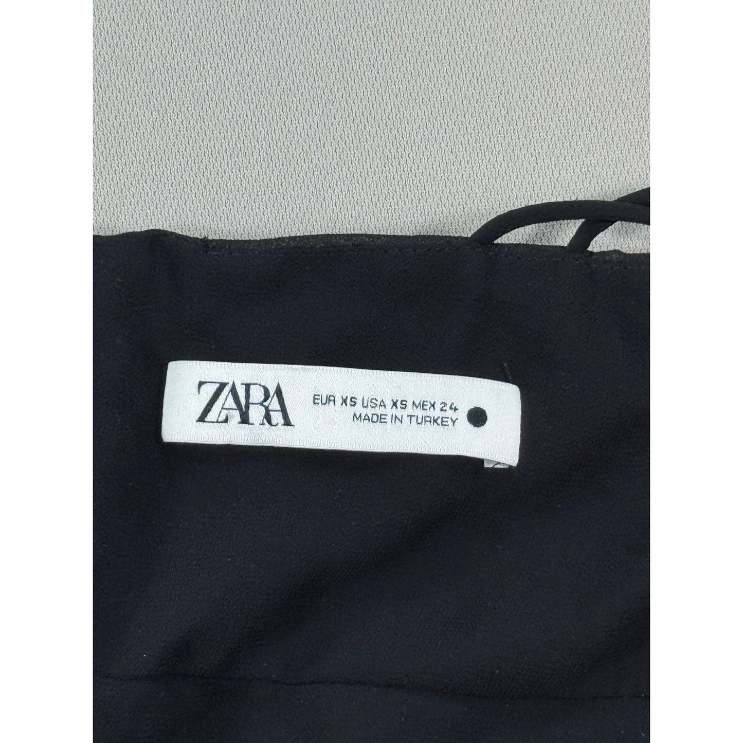 Zara Maxi Dress Womens XS Black Sleeveless Spaghetti Strap Halter Neck Bodycon