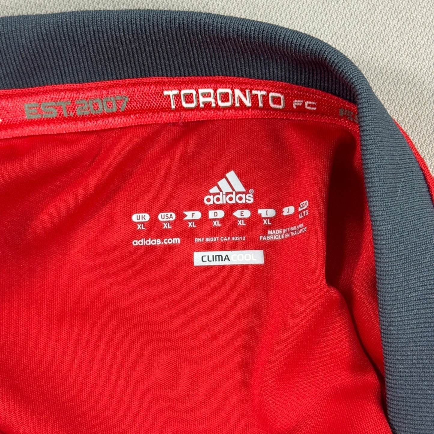 Vintage Adidas Toronto FC BMO Soccer Jersey Womens XL Climacool Red 2010