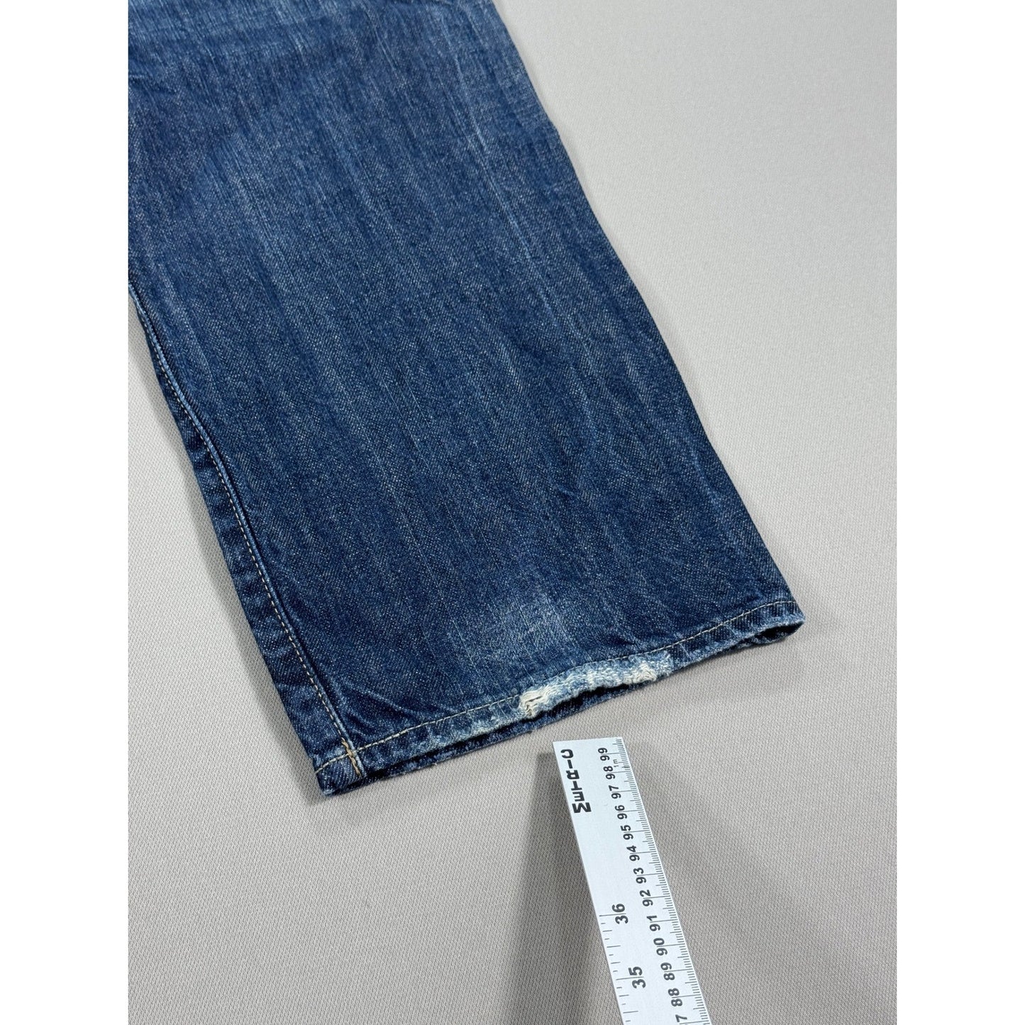 VTG Denim & Supply Ralph Lauren Jeans mens 36x30 Distressed Blue Denim USA Flag