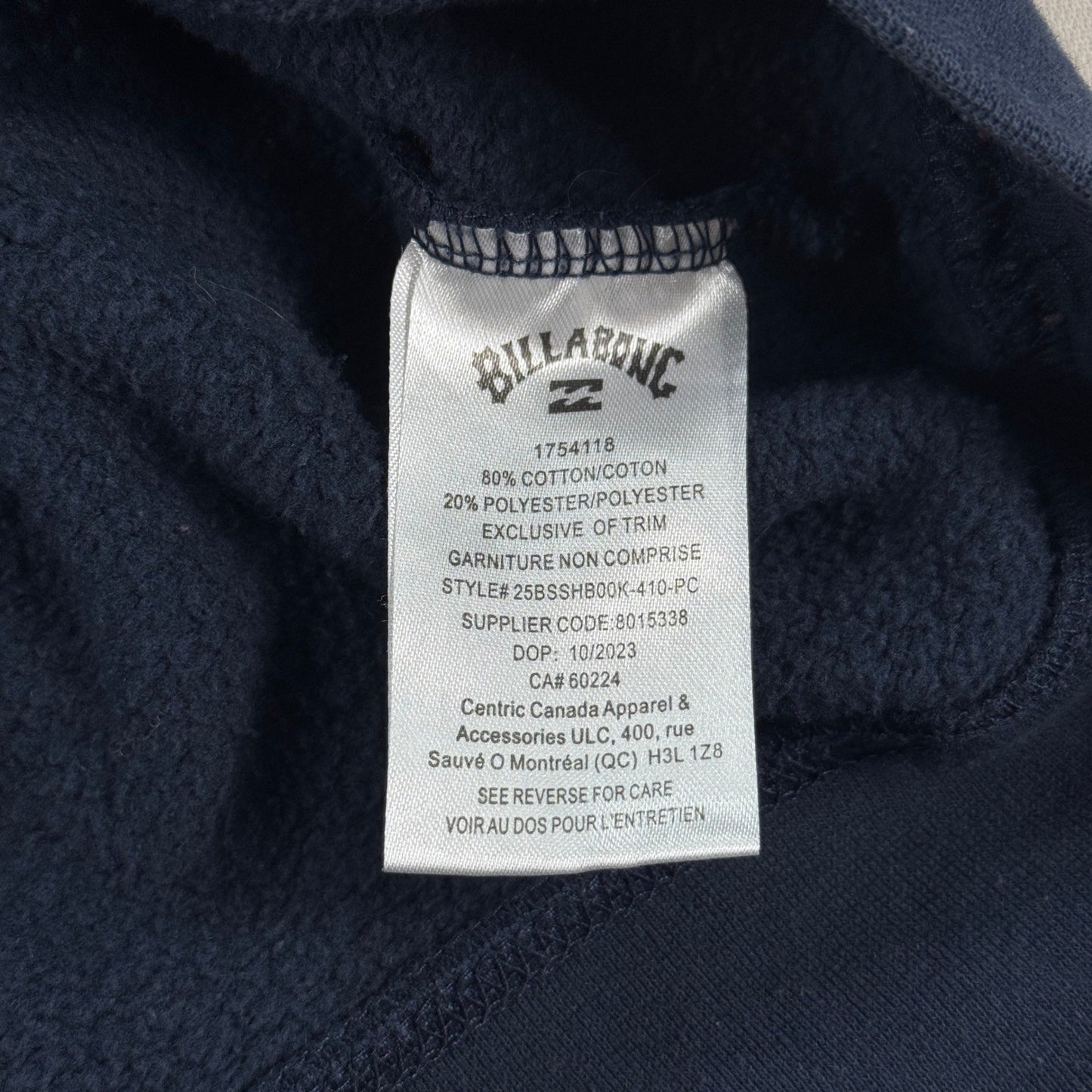 Billabong Y2K Hoodie mens 2XL Blue Pullover Logo Graphic