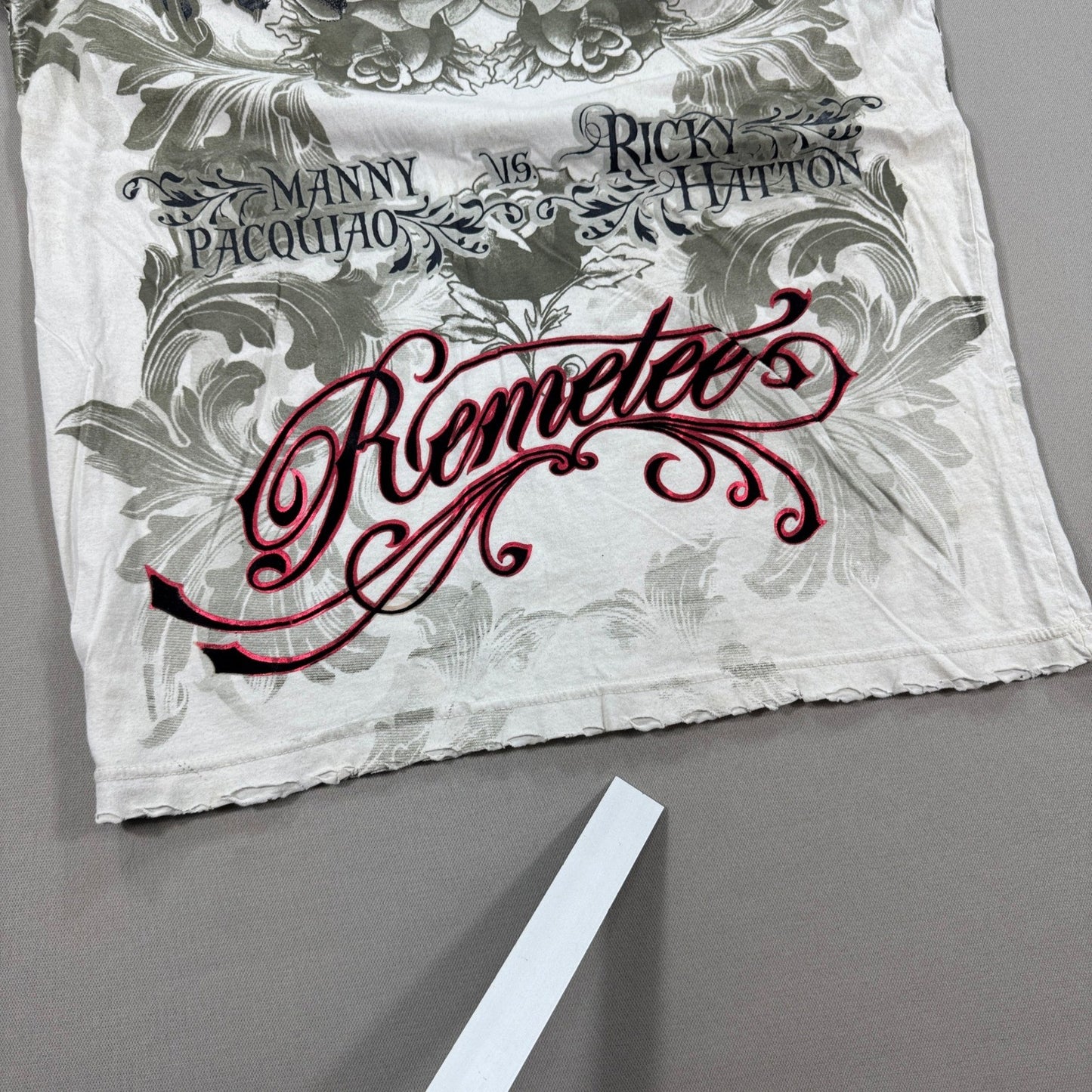 Remetee Manny Pacquiao VS Ricky Hatton T-Shirt mens Large Graphic Made In USA