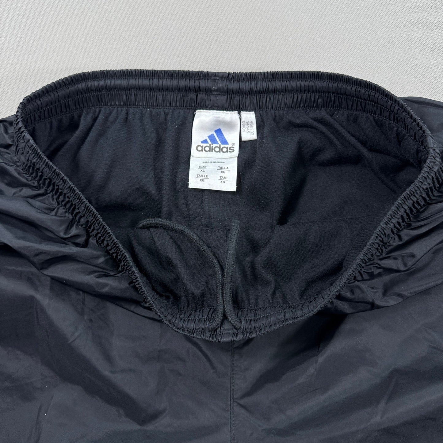 Vintage Adidas Track Pants Men's XL Black Zipped Ankle Windbreaker Y2K 2001