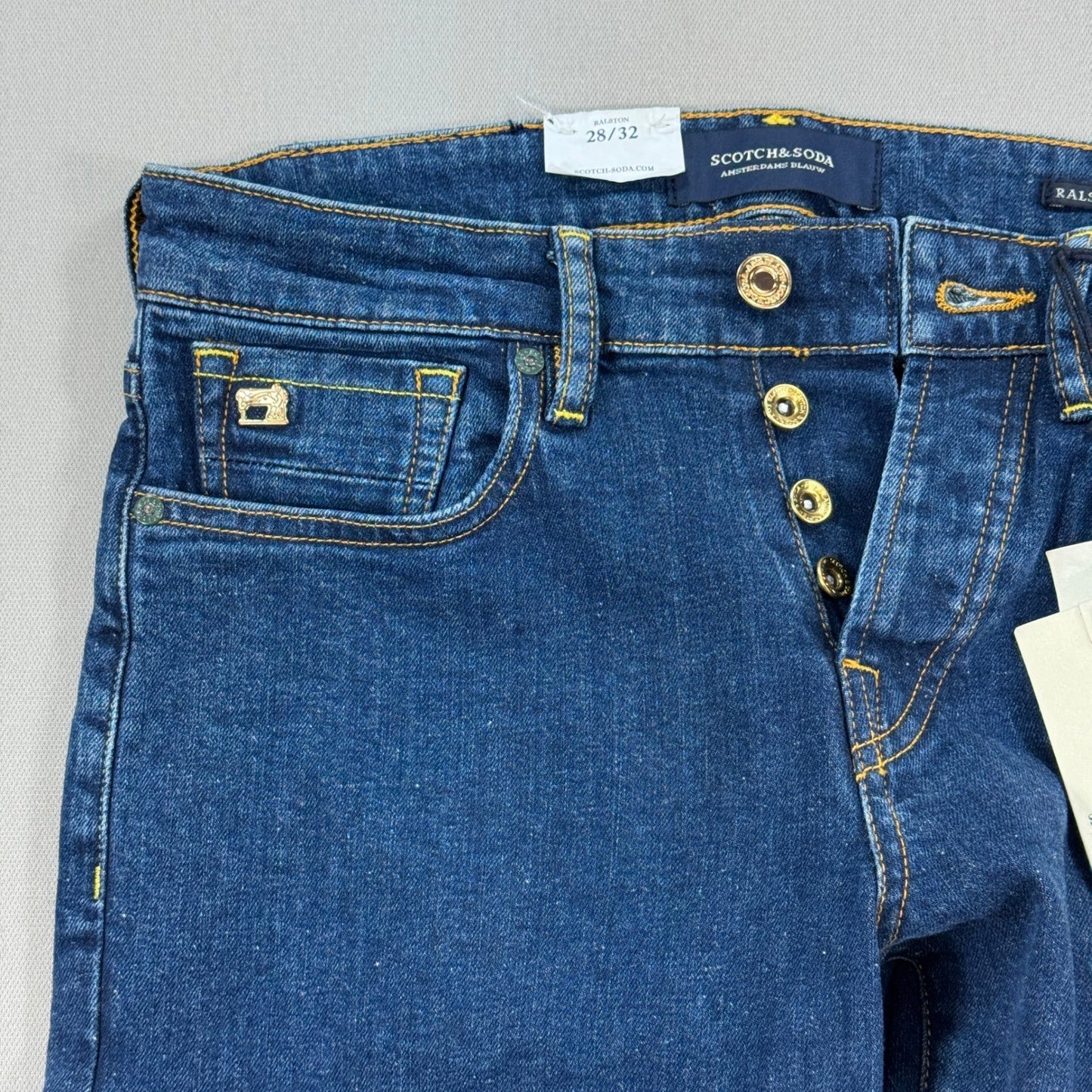 New Scotch & Soda Ralston With Tag Jeans mens 28x32 Dark Wash Indigo Denim