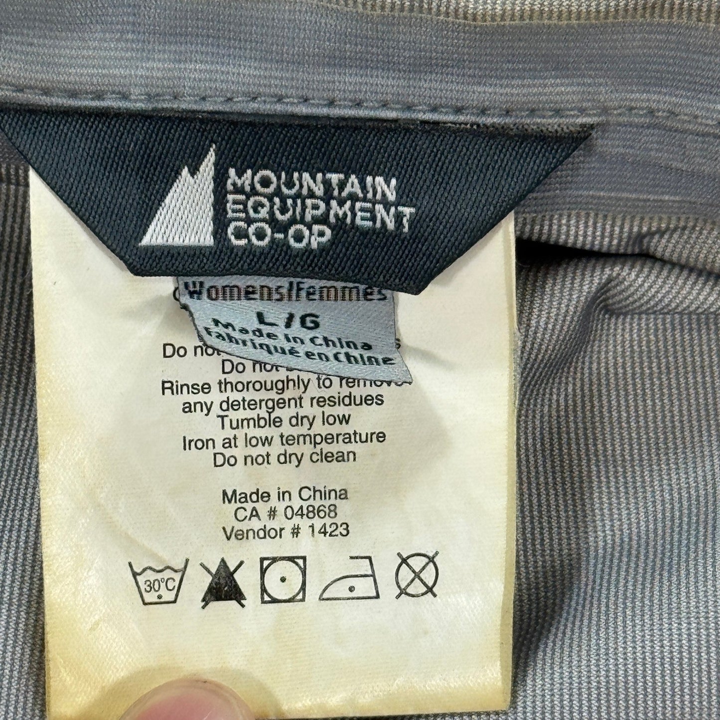 VTG Mountain Equipment Rain Jacket Womens Large Brown Full Zip Waterproof Hooded