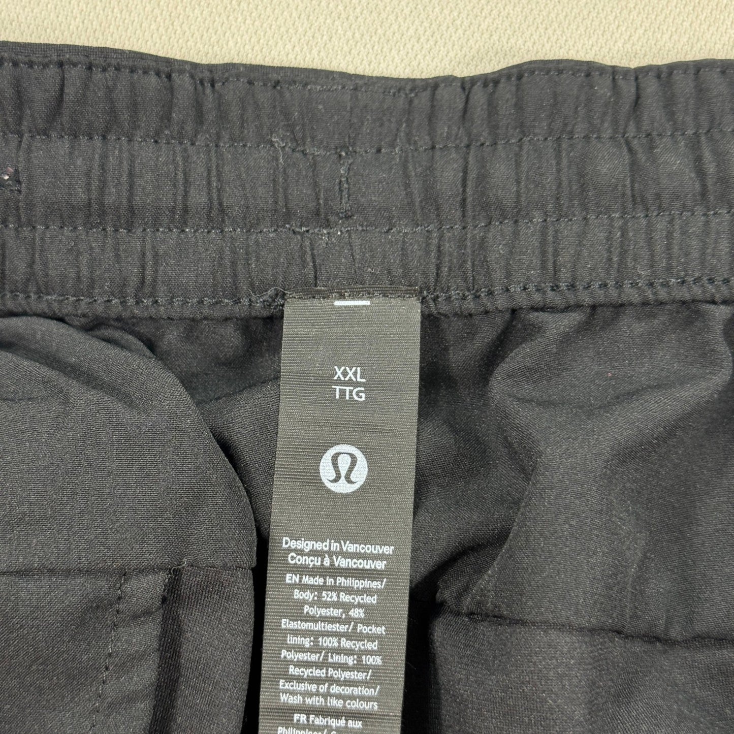 Lululemon ABC Jogger Pants mens 2XL Black Drawstrings Warpstreme Athleisure