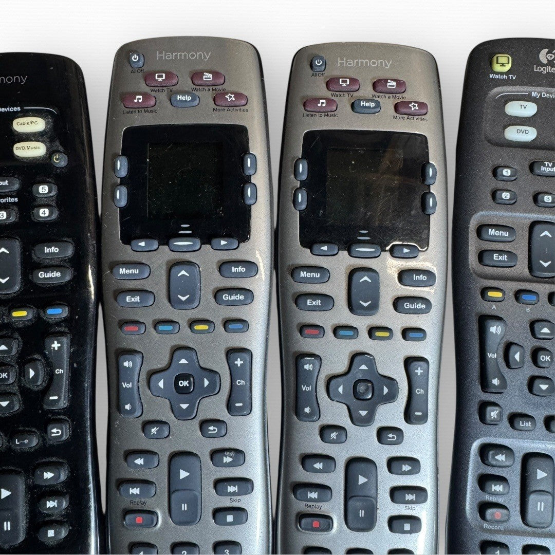 4x Logitech Harmony Remotes Harmony 650 and 3x series Lot