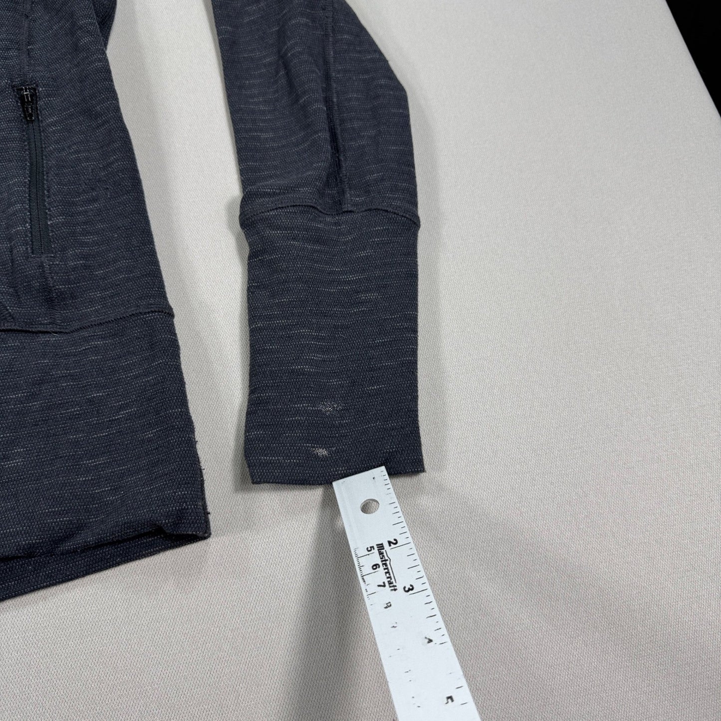 Lululemon Define Jacket Womens Size 6 Gray Black Thumbhole Full Zip Mock Neck