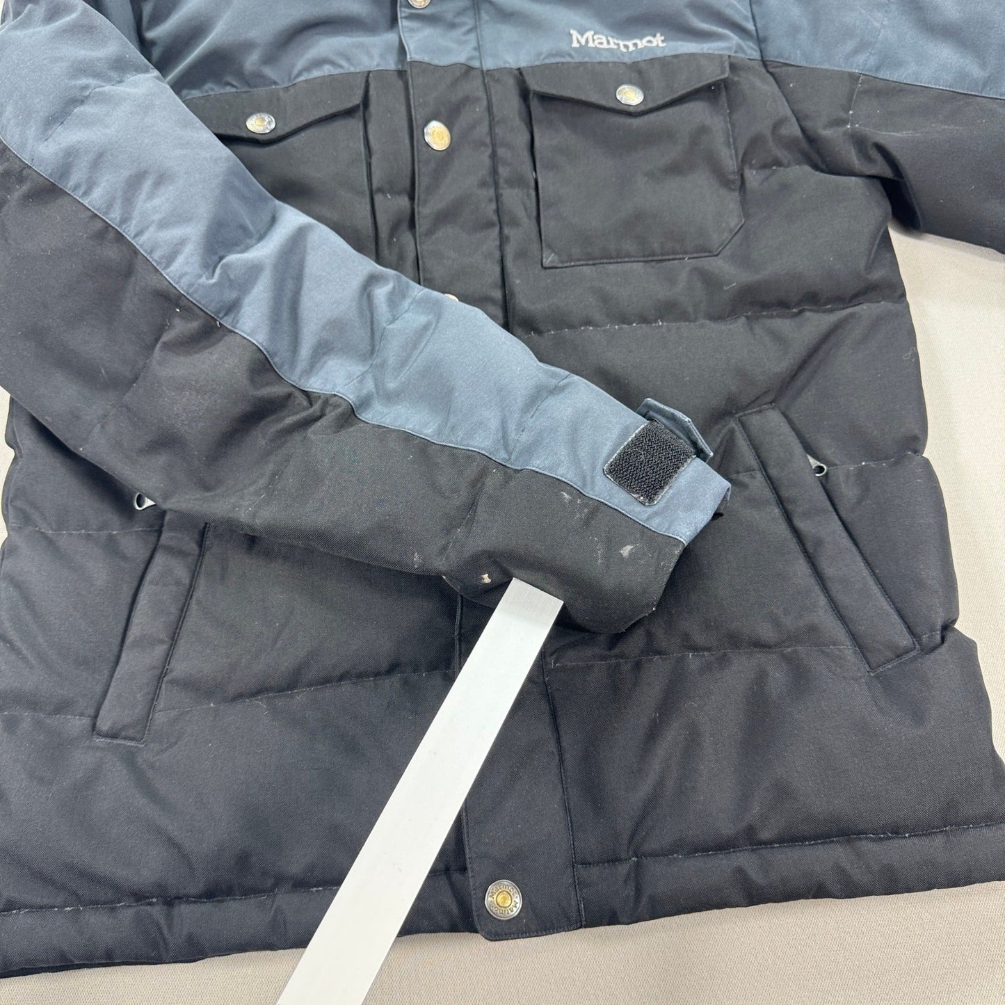 Marmot 700 Down Filled Coat mens Medium Two Toned Winter Coat