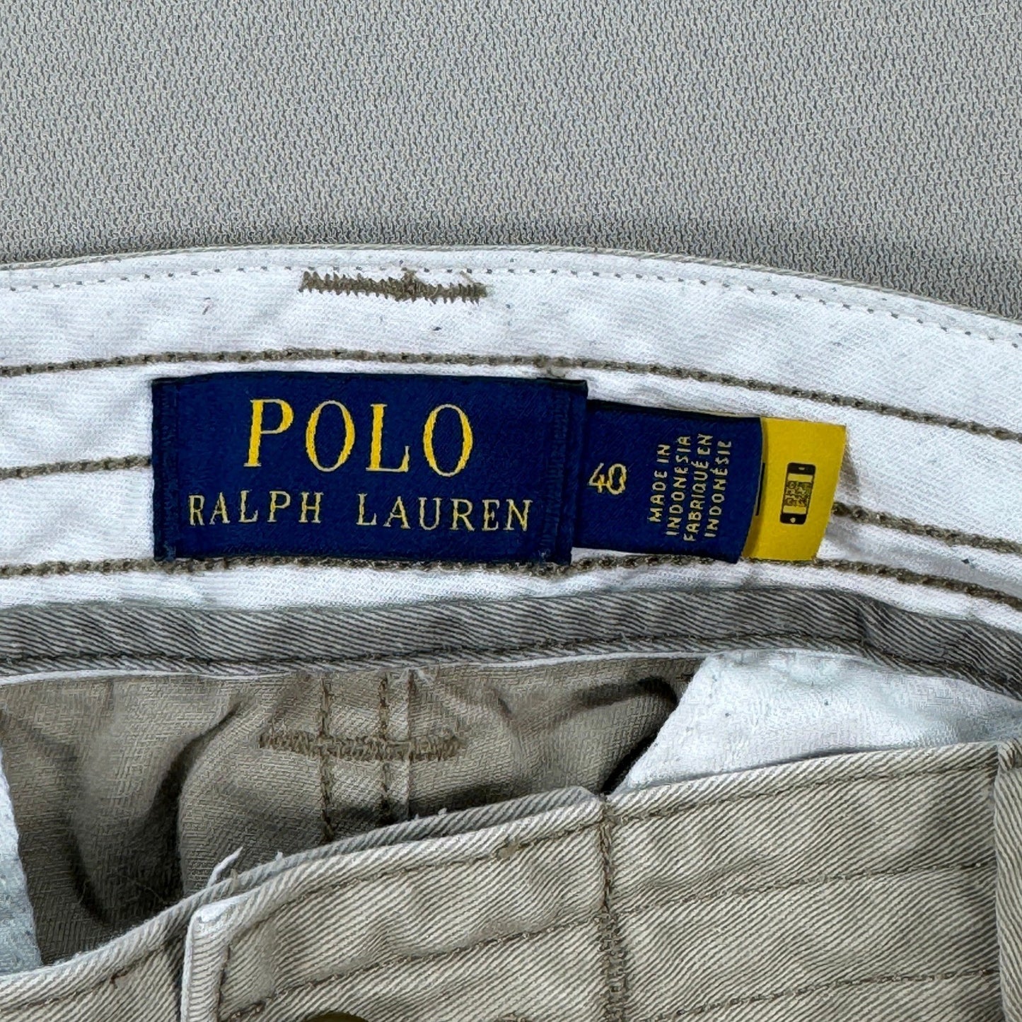 Polo Ralph Lauren Cargo Shorts Classic Chino 100% Cotton mens Size 40 Beige