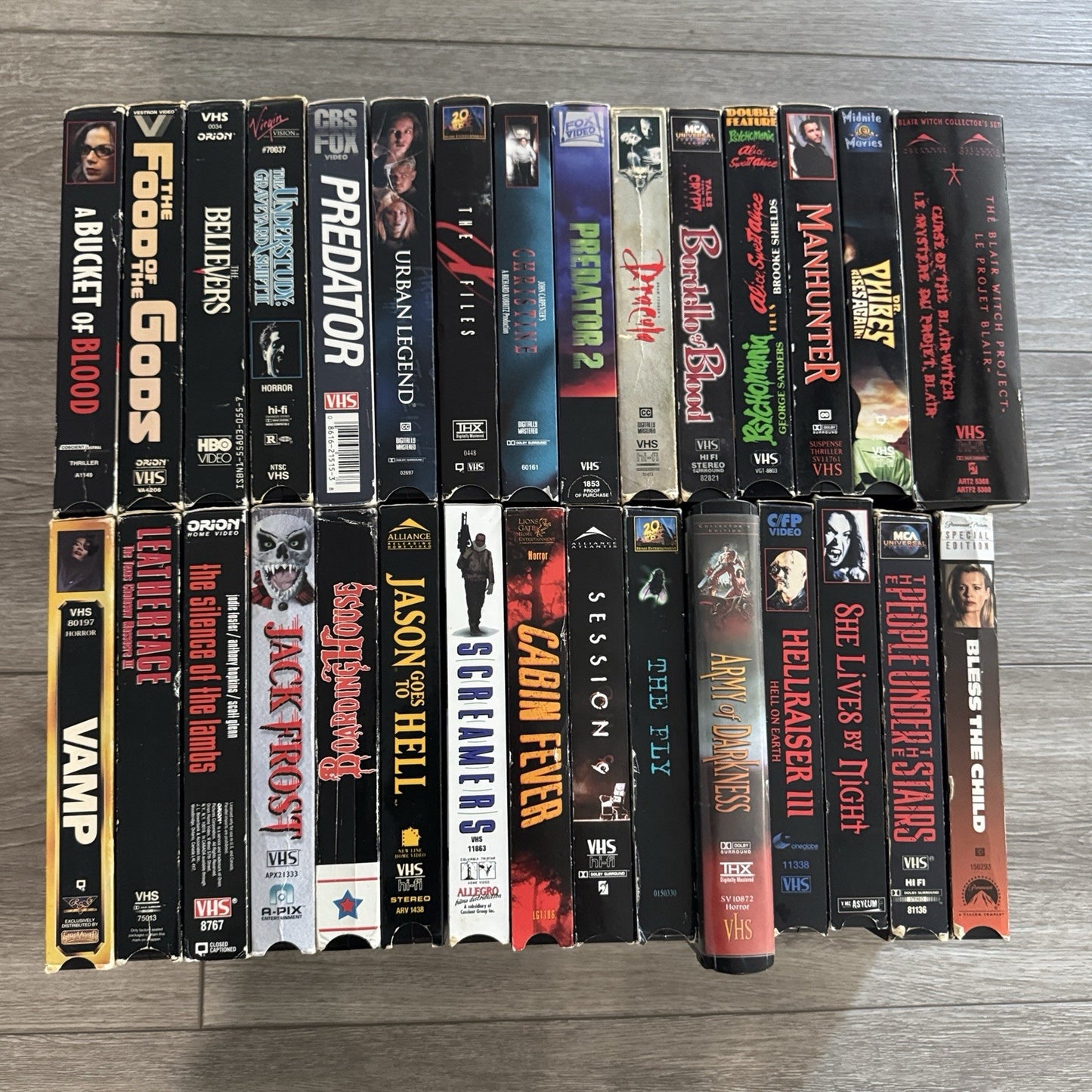 Horror VHS classics Lot Of 30 With Many Grails - Boarding House Jason And More