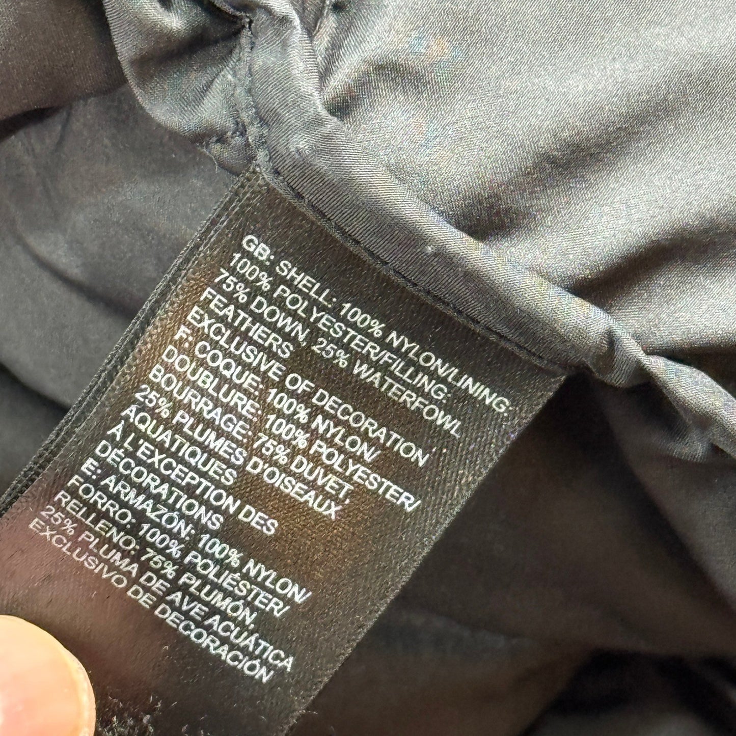 The North Face Puffer Jacket Women's Medium Black Full Zip Removable Hood Parka