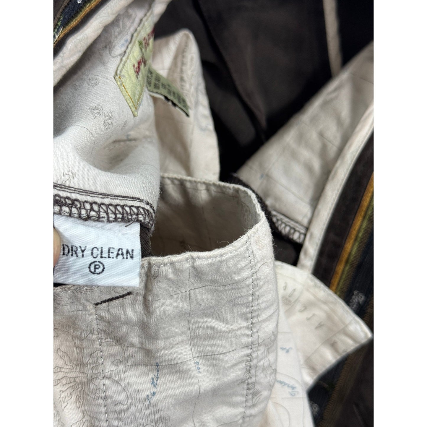 Vintage Tommy Bahama Dress Pants mens 30x34 Brown 100% Silk Pleated Front