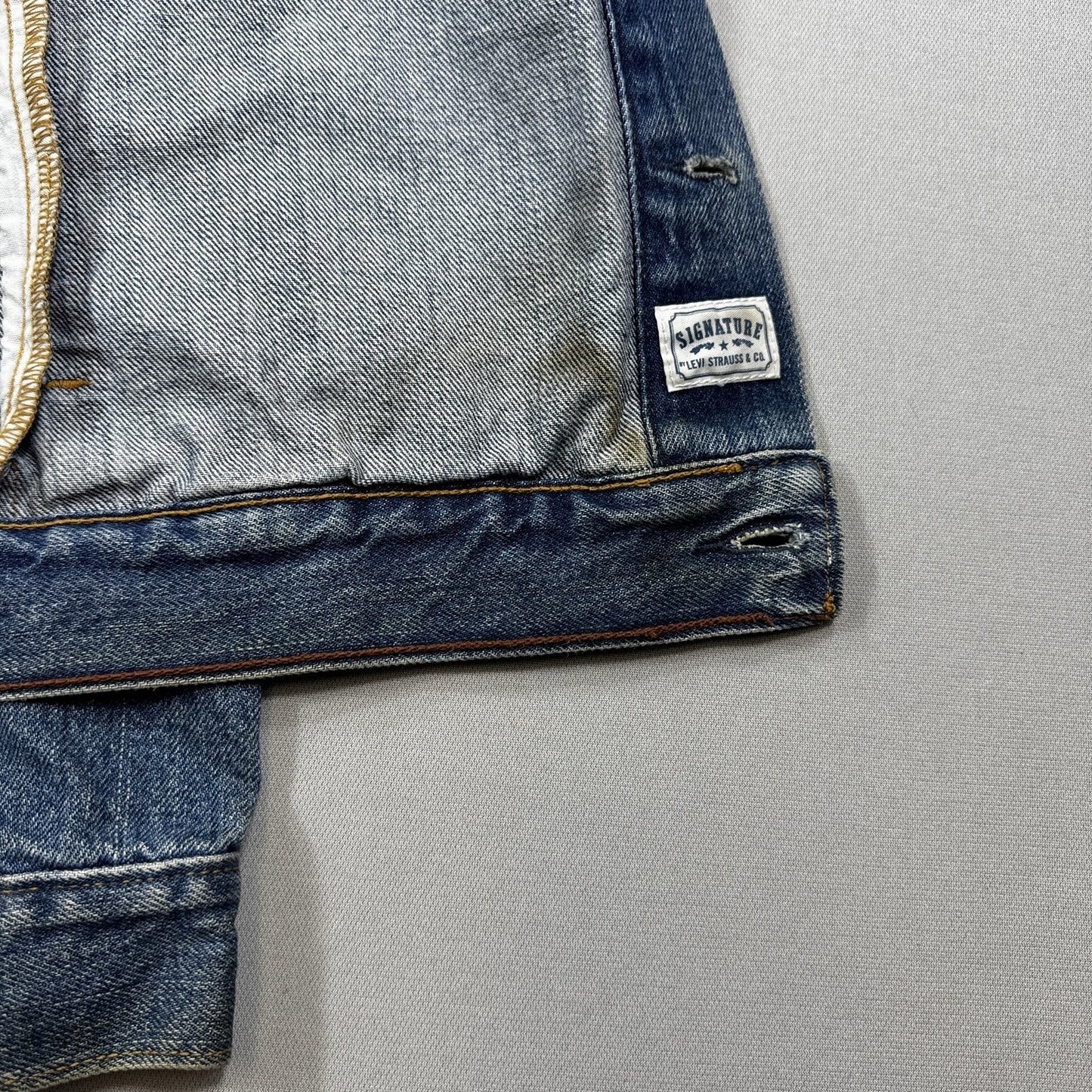 Levi's Signature C704 Jacket mens Medium Blue Denim Button