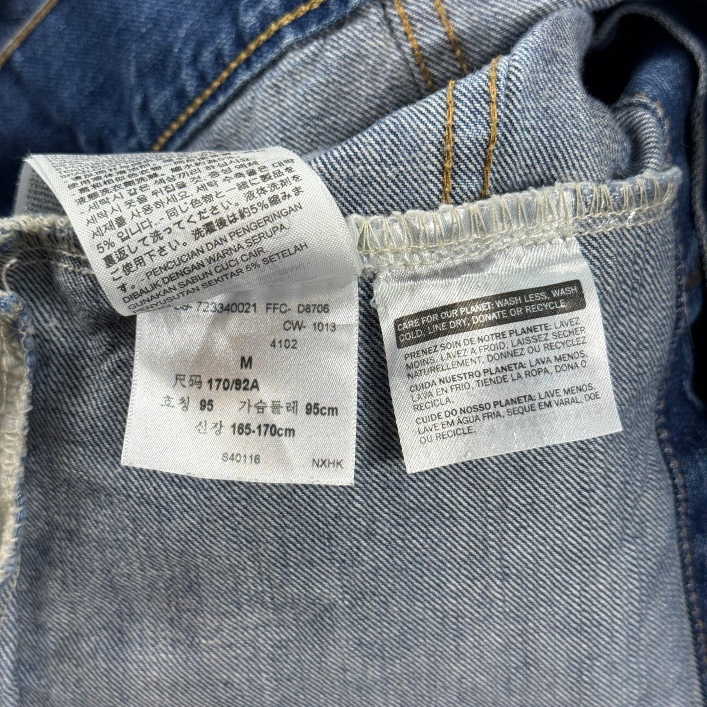 Levi's Type 3 Jean Trucker Jacket mens Medium Denim Medium Wash Red Tab Pockets