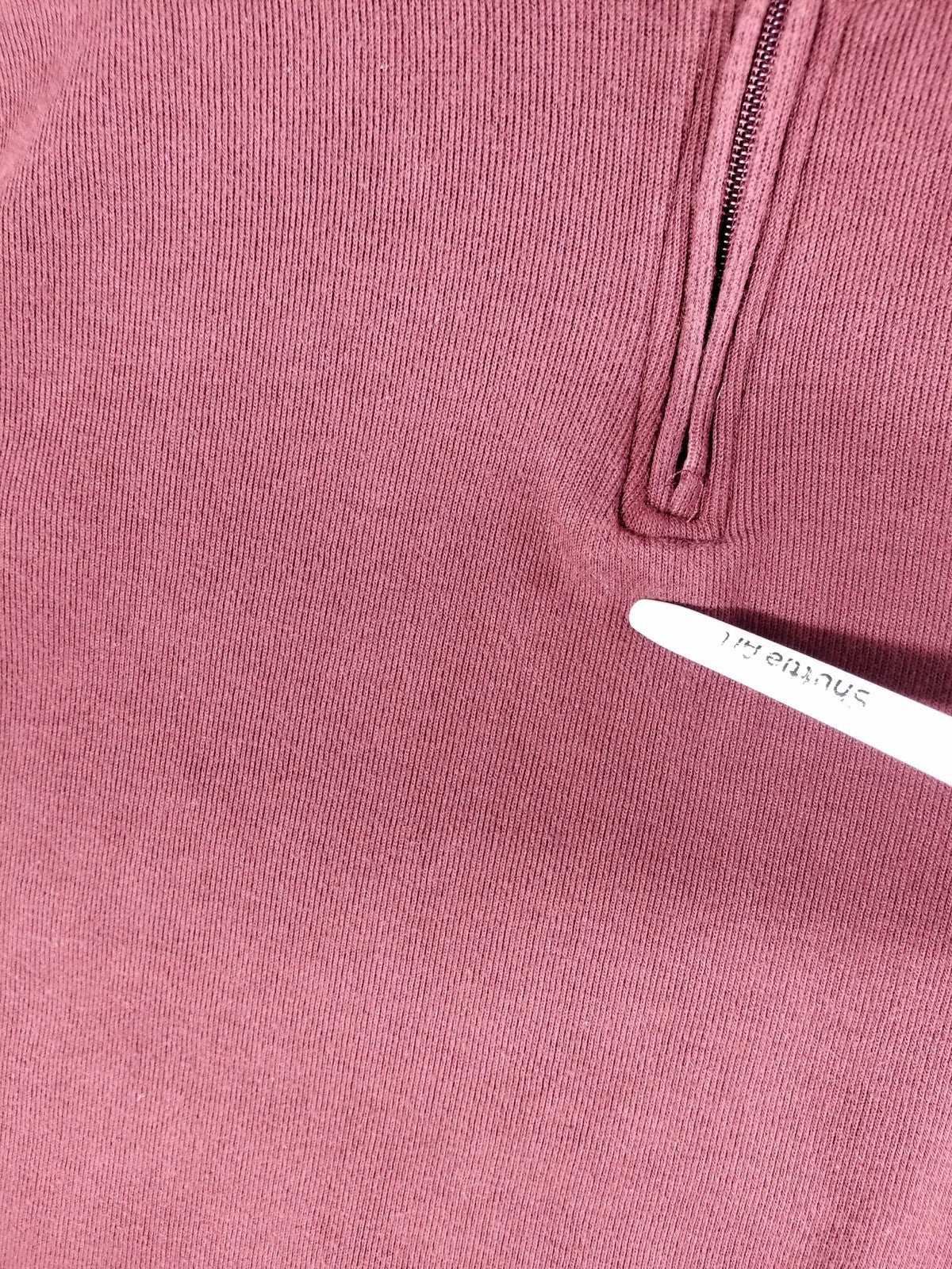 US Polo Assn Mock Neck Wine Red Pullover Quarter Zip Long Sleeves Mens Medium