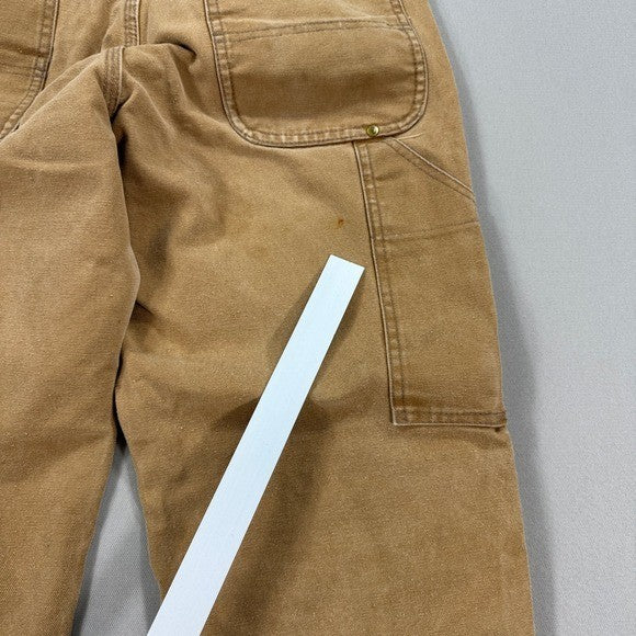 Tough Duck Carpenter Pants mens 31x31 Brown Canvas Double Knee Workwear Utility