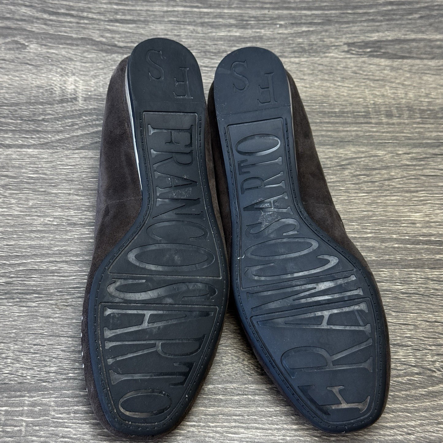 FRANCO SARTO Loafers Flats Women Size 7M Dark Brown Rhinestones