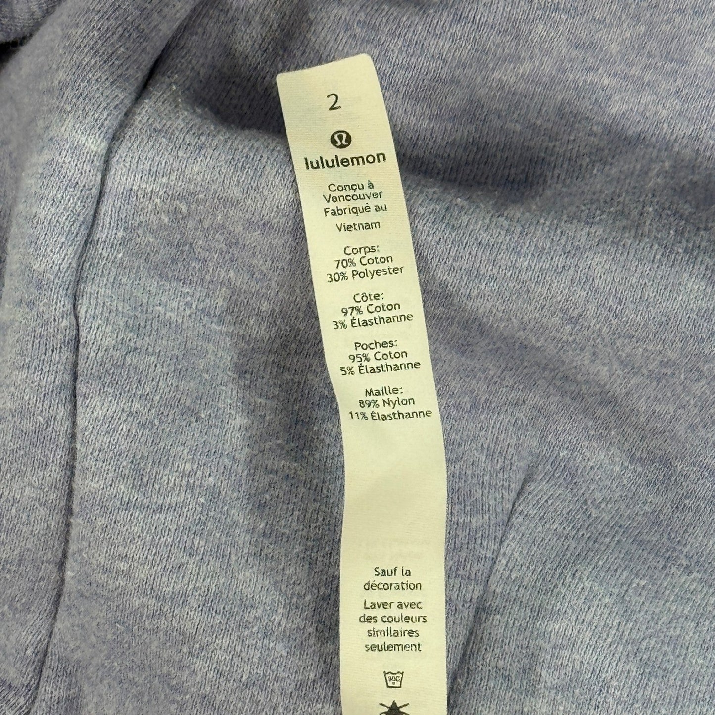 Lululemon Scuba Hoodie Womens Size 2 Purple Full Zip Athletic Wear Fleece