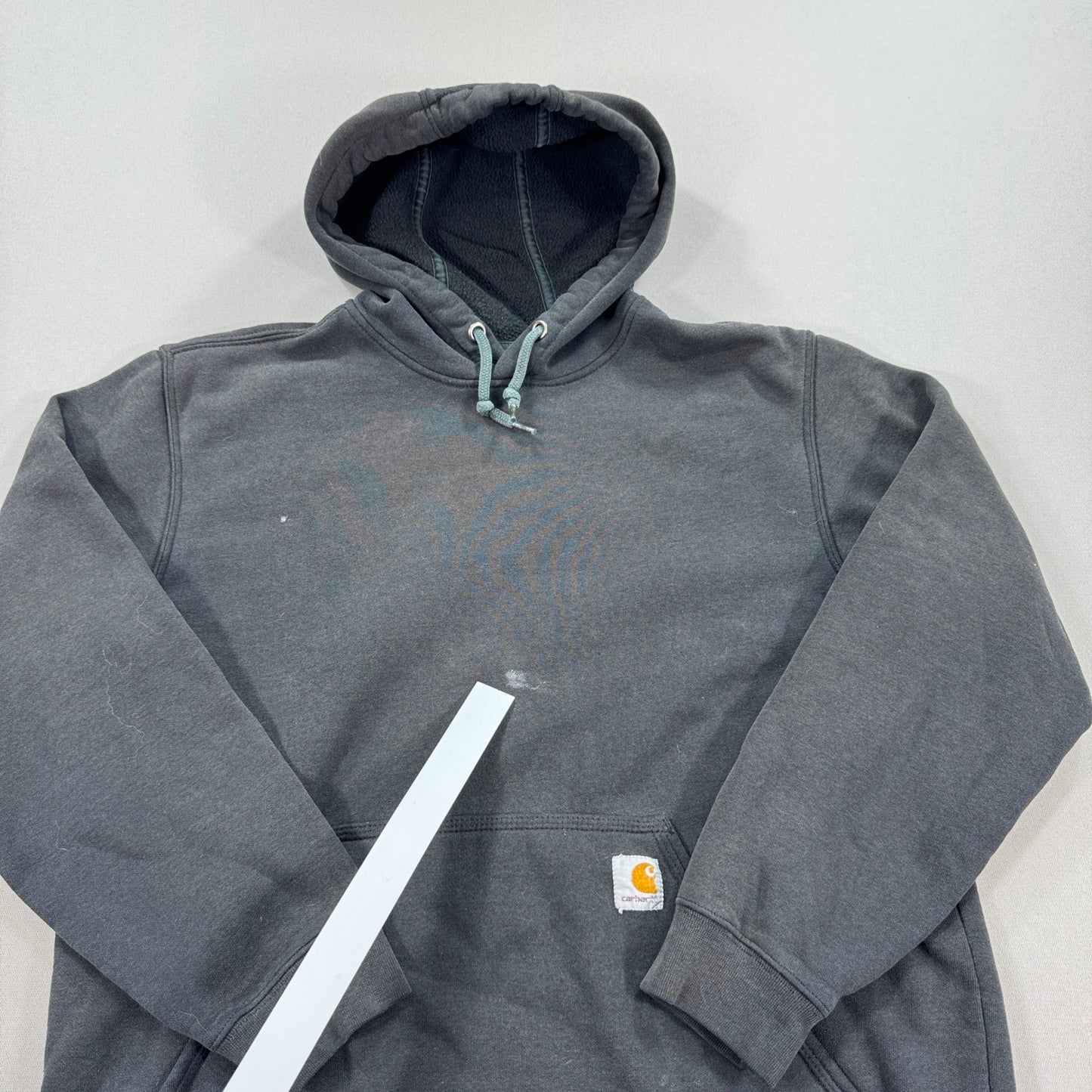 Carhartt K121 Hoodie Men's Large Black Loose Fit Pullover Sweatshirt Midweight