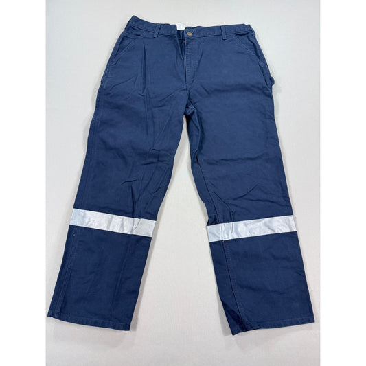 2x Carhartt B11 Original Dungaree Fit Work Pants 40x30 Reflective Stripe lot
