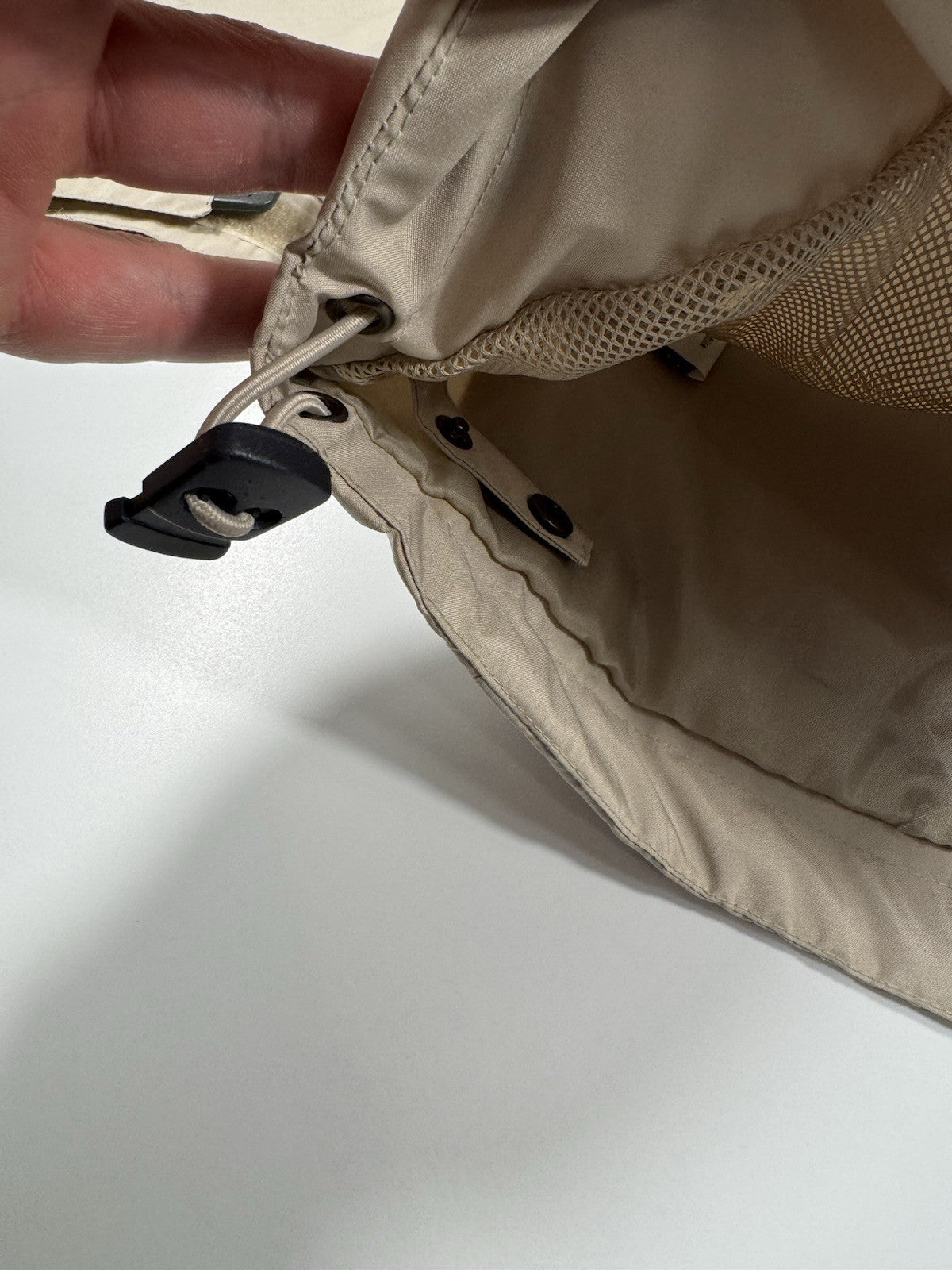 North End Men' Medium Waterproof Beige Windbreaker Jacket Vented NEW