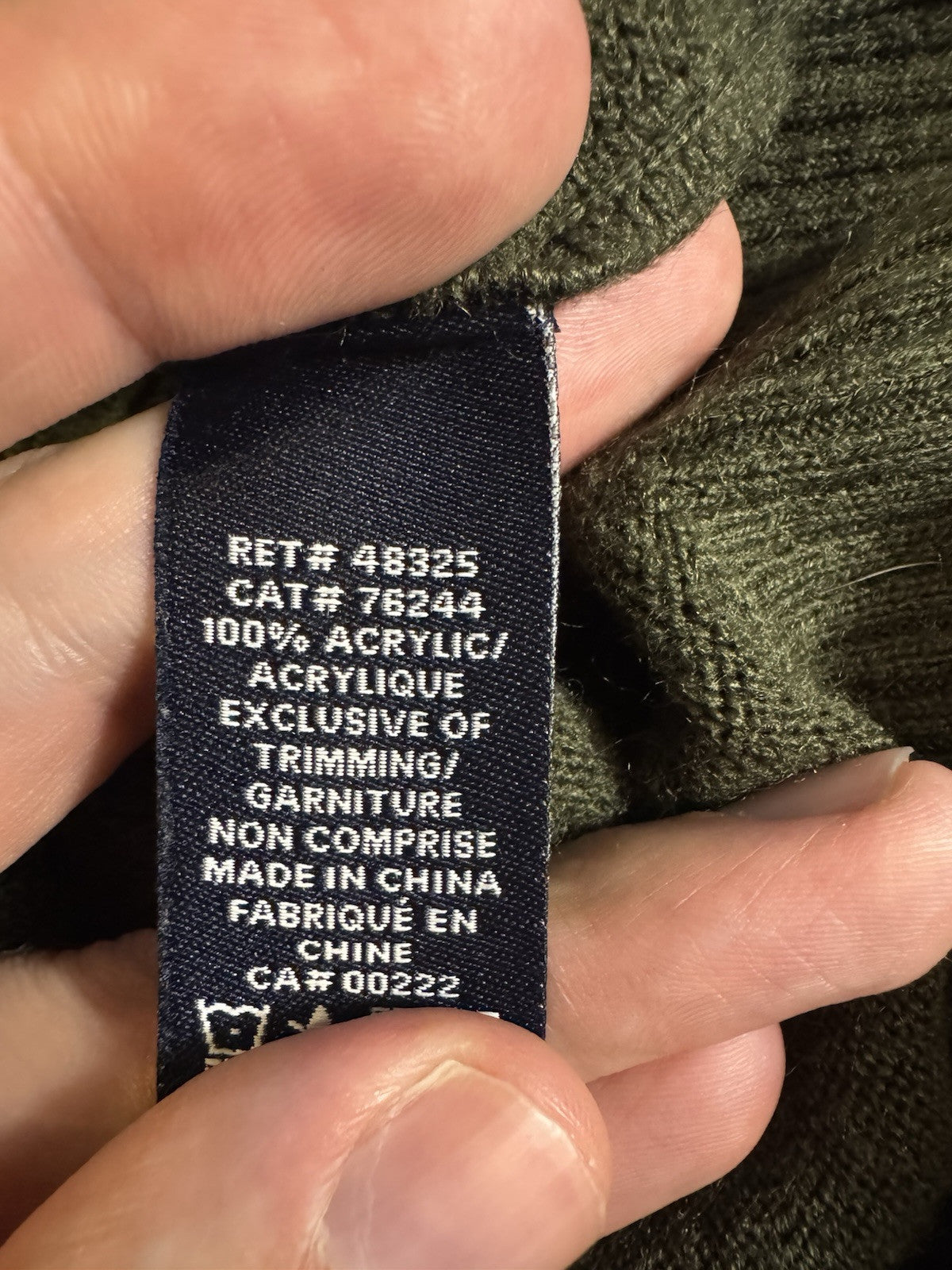 Arnold Palmer L Washable Green Acrylic Cardigan Sweater Pockets Grampa