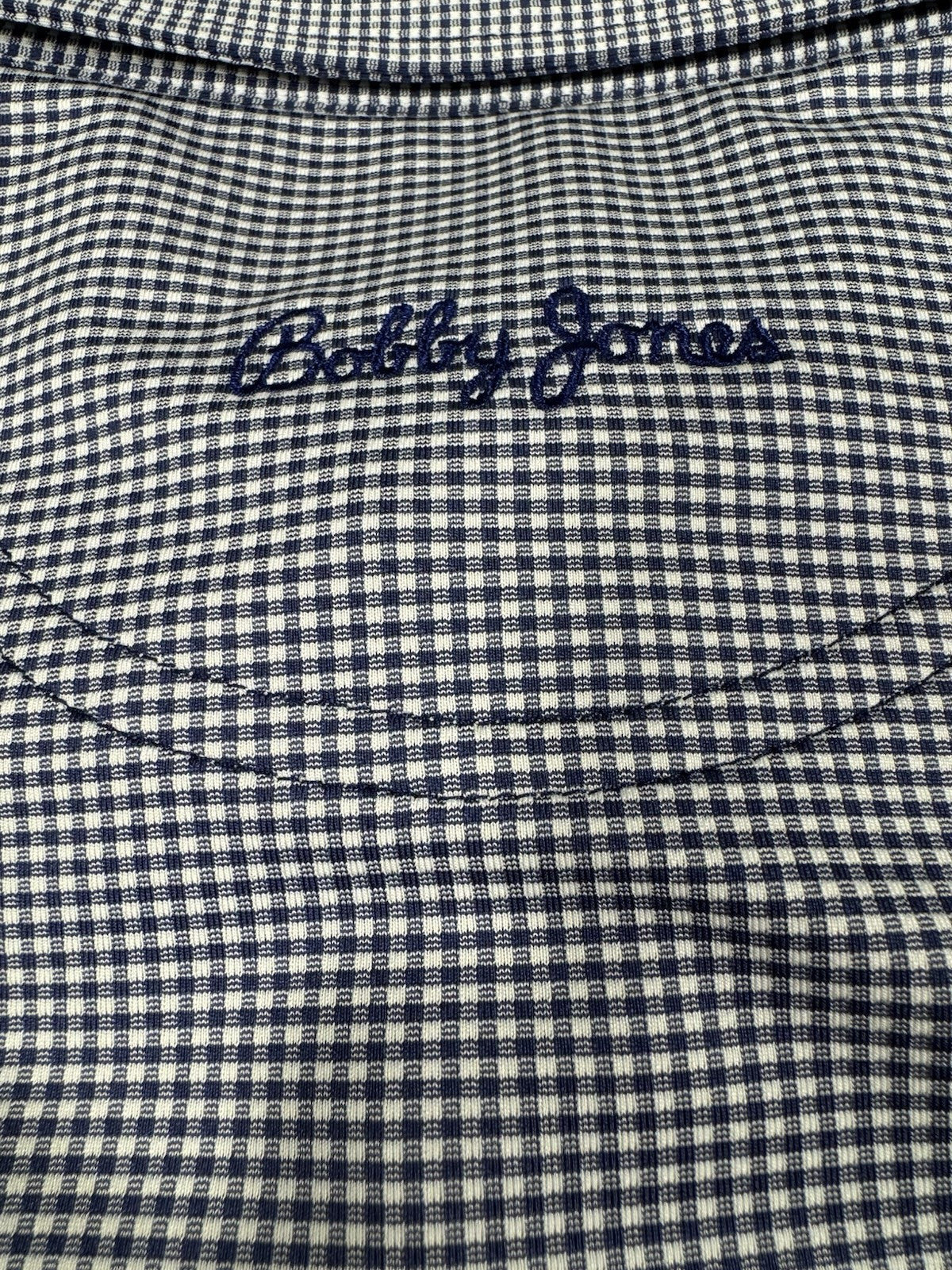 Bobby Jones Golf Polo Shirt Mens Medium Stretch Performance Plaid