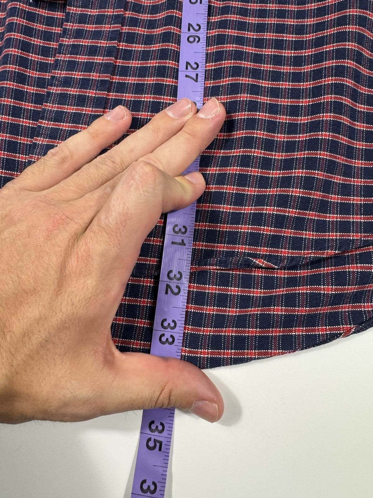 Tommy Hilfiger Shirt Mens Size L Blue Plaid 90s Vintage Tiger Crest New