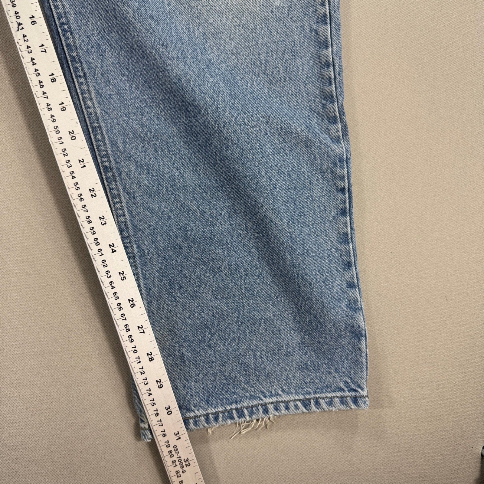 Carhartt Jeans Baggy Fit mens 40x31 Blue Denim Work Pants Grunge Distressed