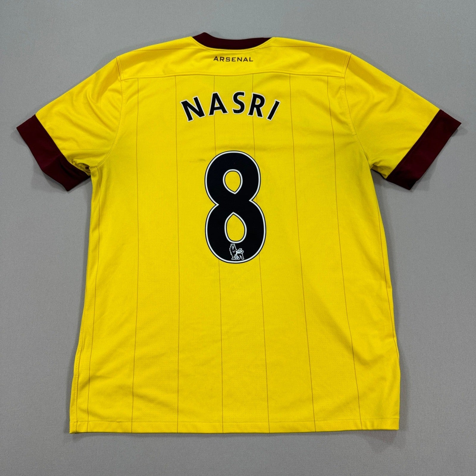 Arsenal 2010 2012 Nike Nasri #8 Soccer Jersey Fly Emirates Shirt mens Large