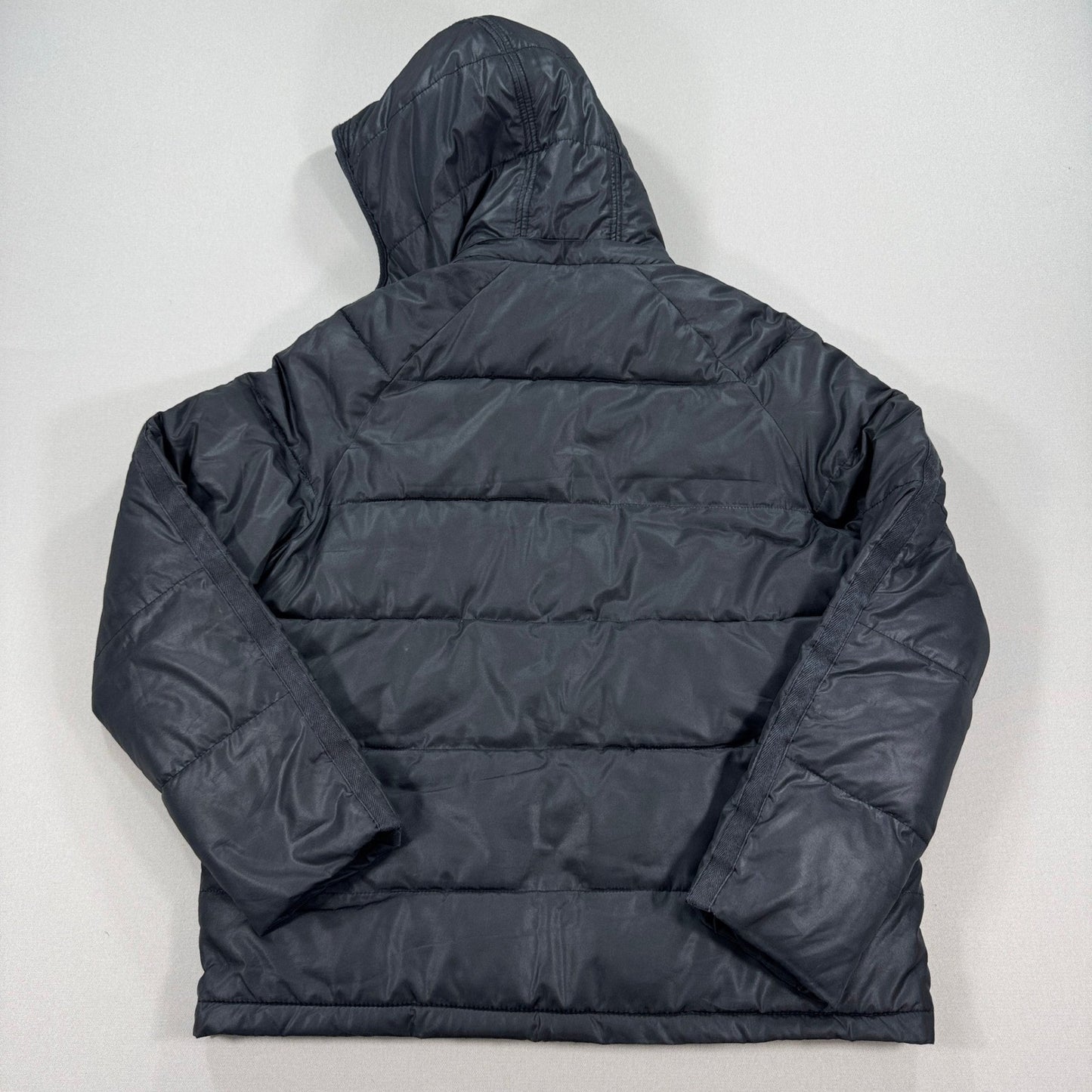 Levi Strauss Parka Jacket Hooded Puffer Quilted mens Medium Black Winter Coat