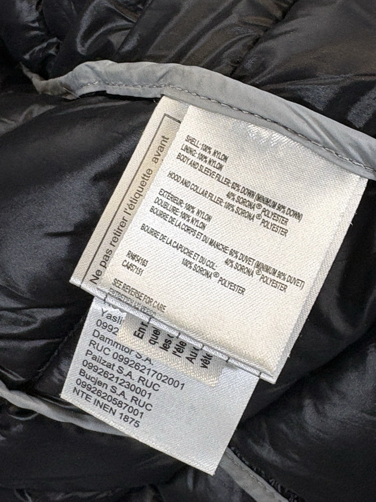 Calvin Klein Puffer Down Jacket Womens Small Black Lightweight Quilted Zip Up