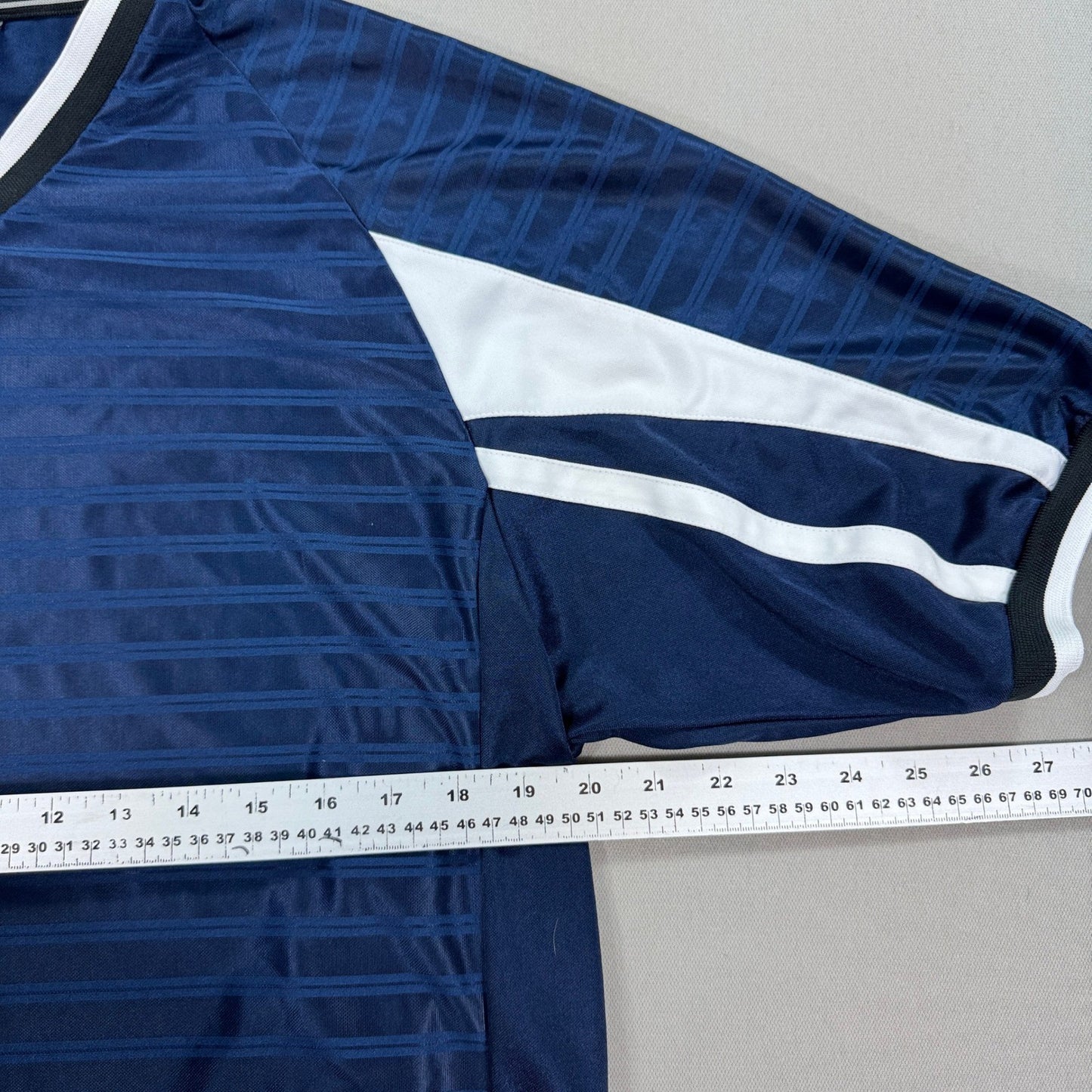 Vintage 90s Nike Training Jersey T Shirt Swoosh Drill mens Medium Navy Blue