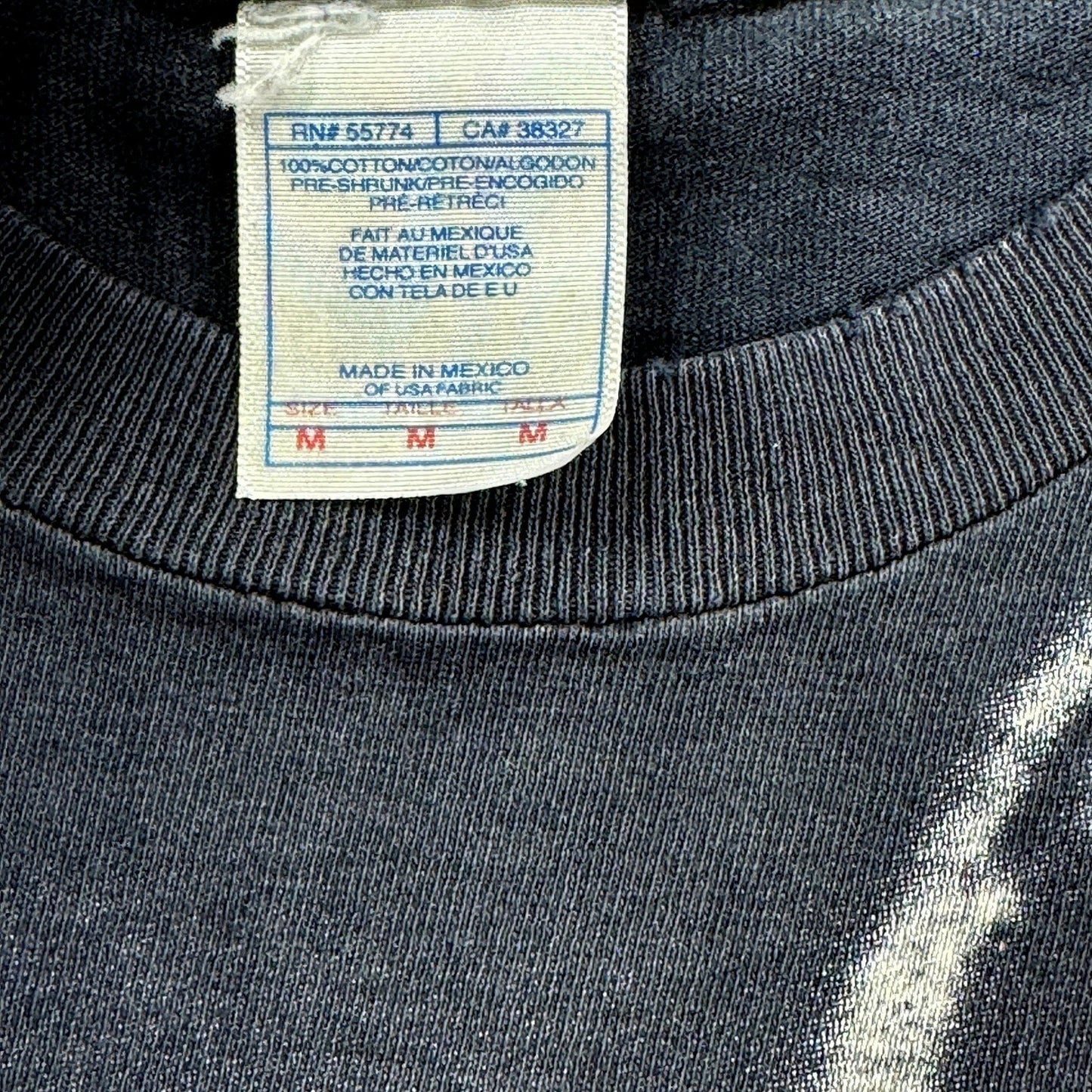 VTG 04 Led Zeppelin Shirt Spellout Giant Graphic Print mens Medium Liquid Blue