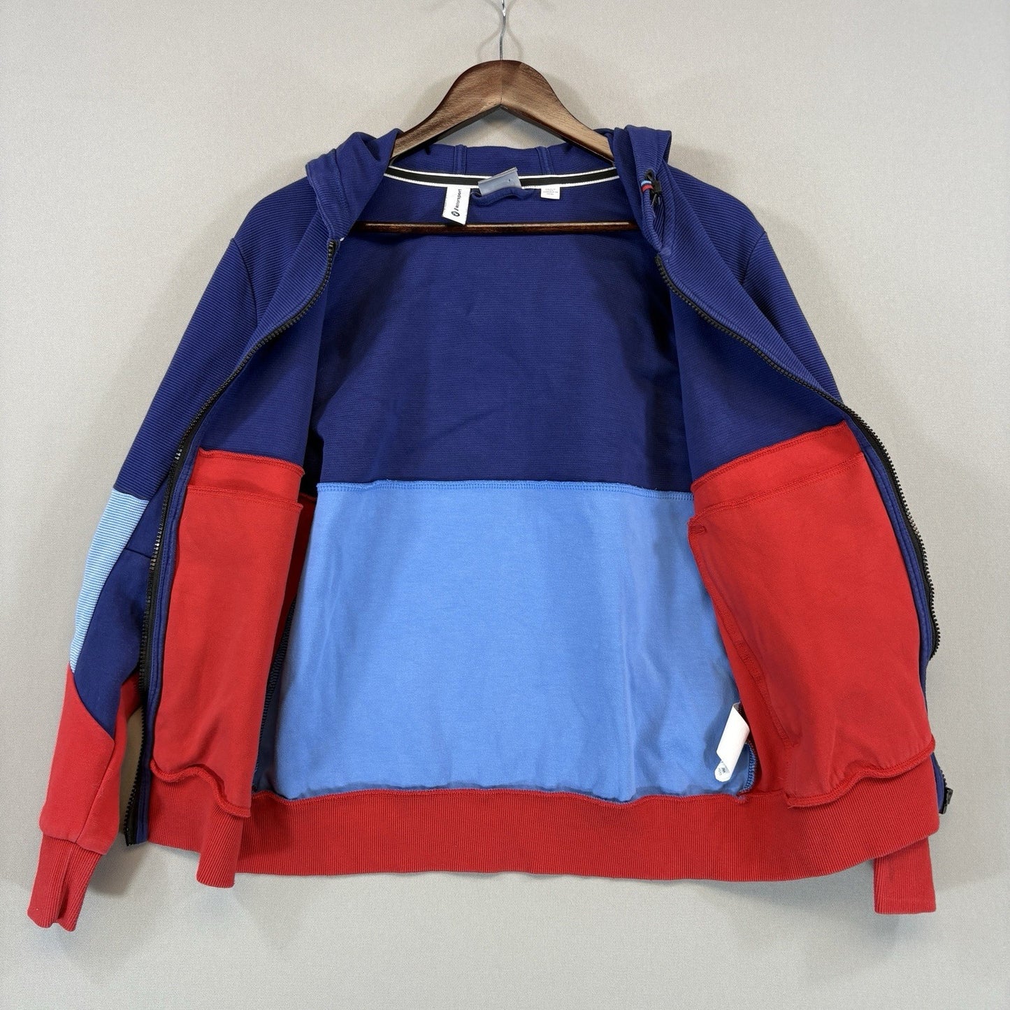 Puma BMW Motorsport Hooded Jacket Mens Blue Red Regular Fit Full Zip Small