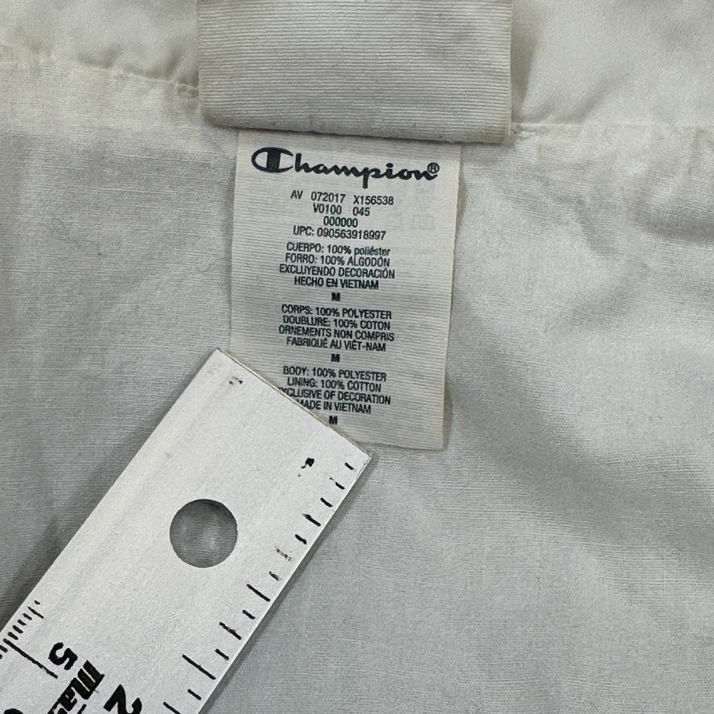 Champion Life West Breaker Edition Coaches Jacket mens Medium White Button Up