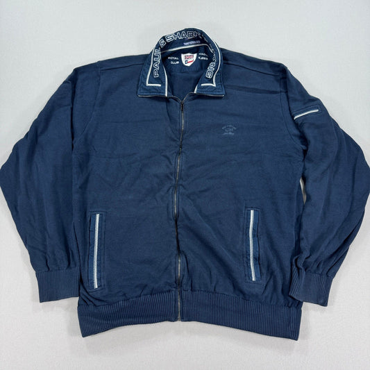 Paul & Shark Yachting Royal Club Full Zip Sweater mens 2XL Blue Made In Italy