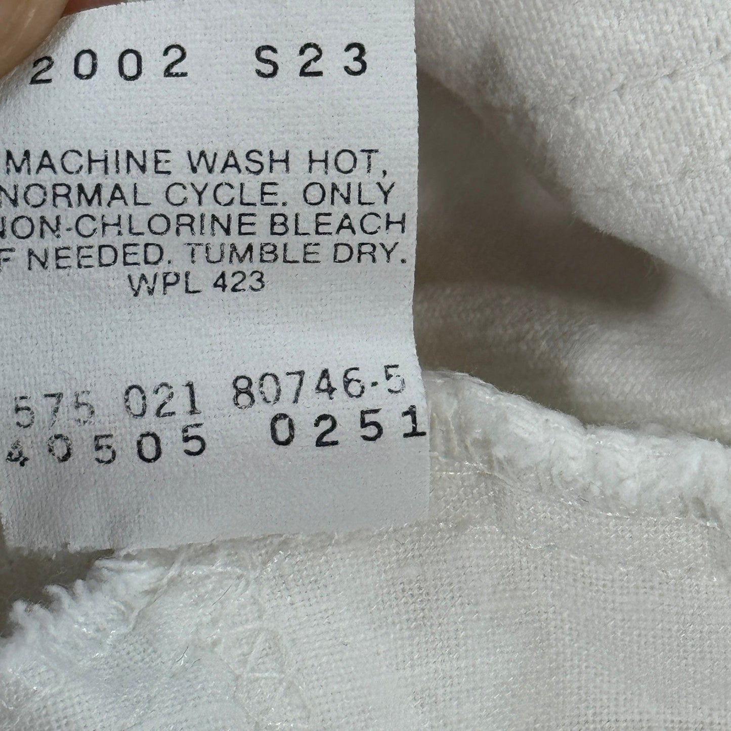 Vintage Levi's 505 Denim Jeans Womens 31x34 White Made In USA Straight Leg Y2K