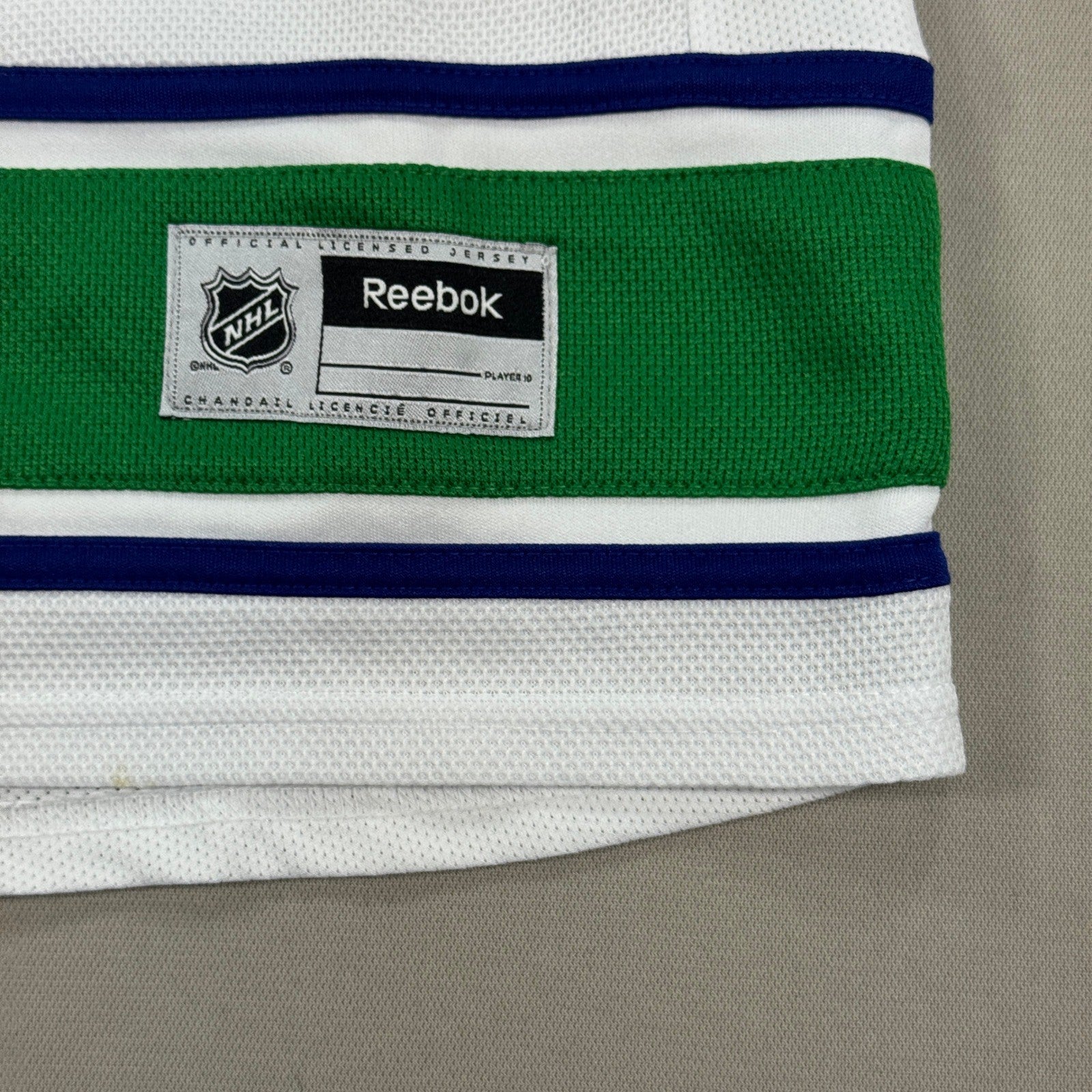 Reebok Vancouver Canucks Hockey Jersey Premier Women's XL White Blue Green