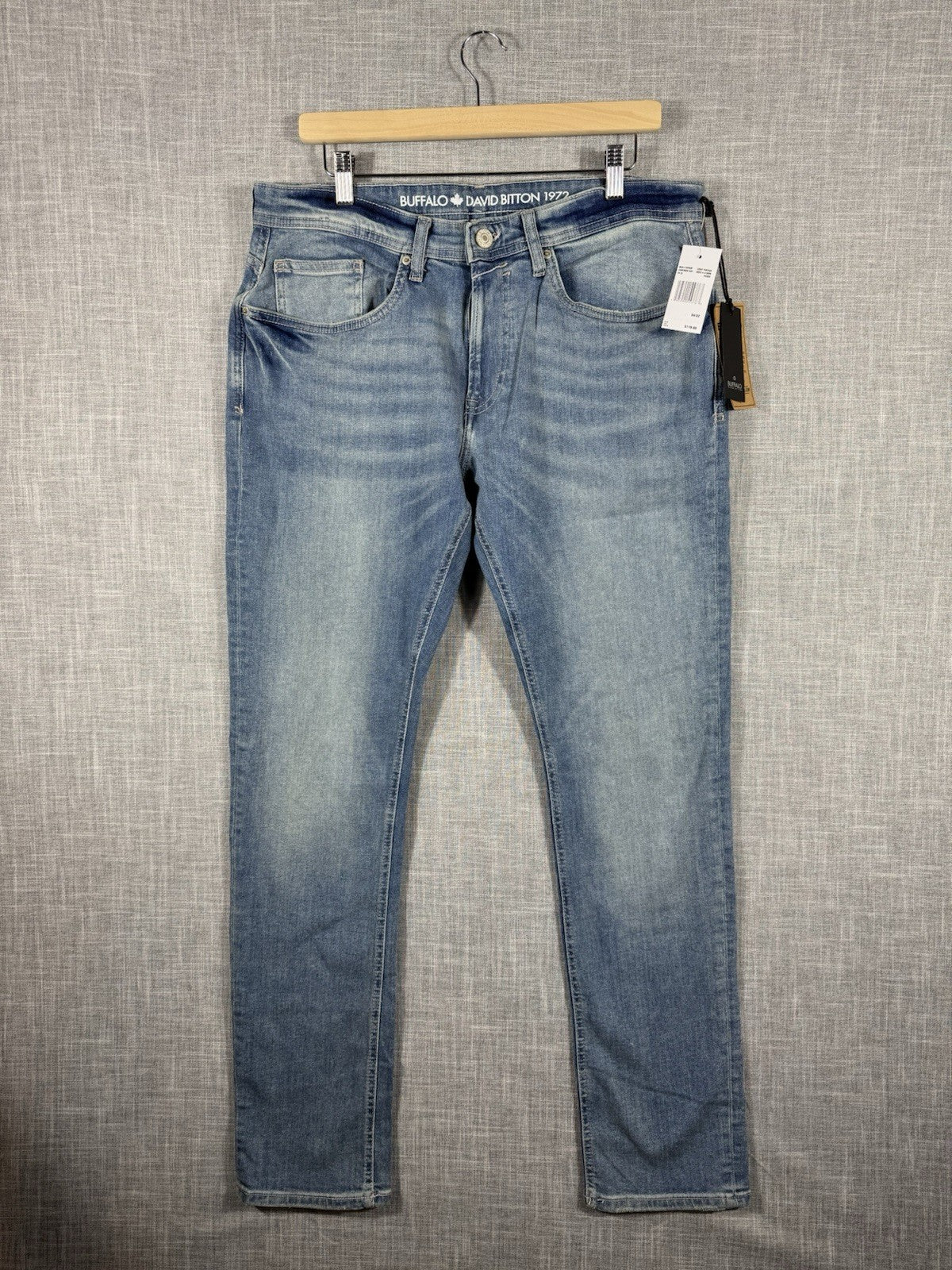 Buffalo David Bitton Max-X Jeans Mens 34x32 Skinny Stretch New Msrp $119