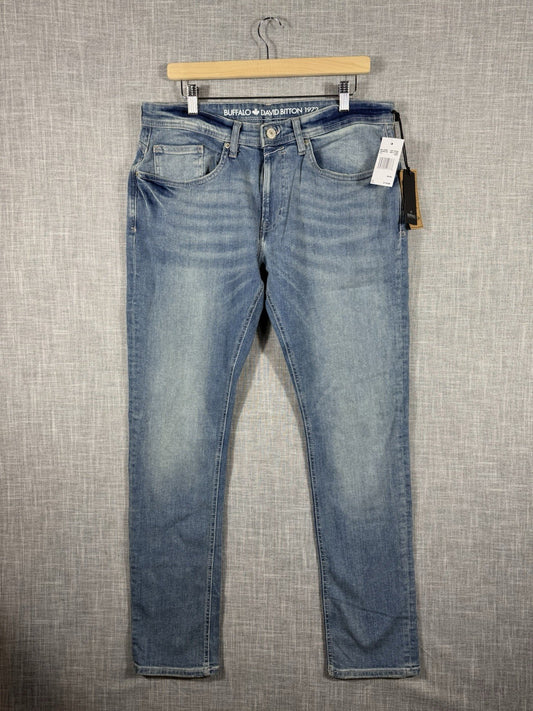 Buffalo David Bitton Max-X Jeans Mens 34x32 Skinny Stretch New Msrp $119