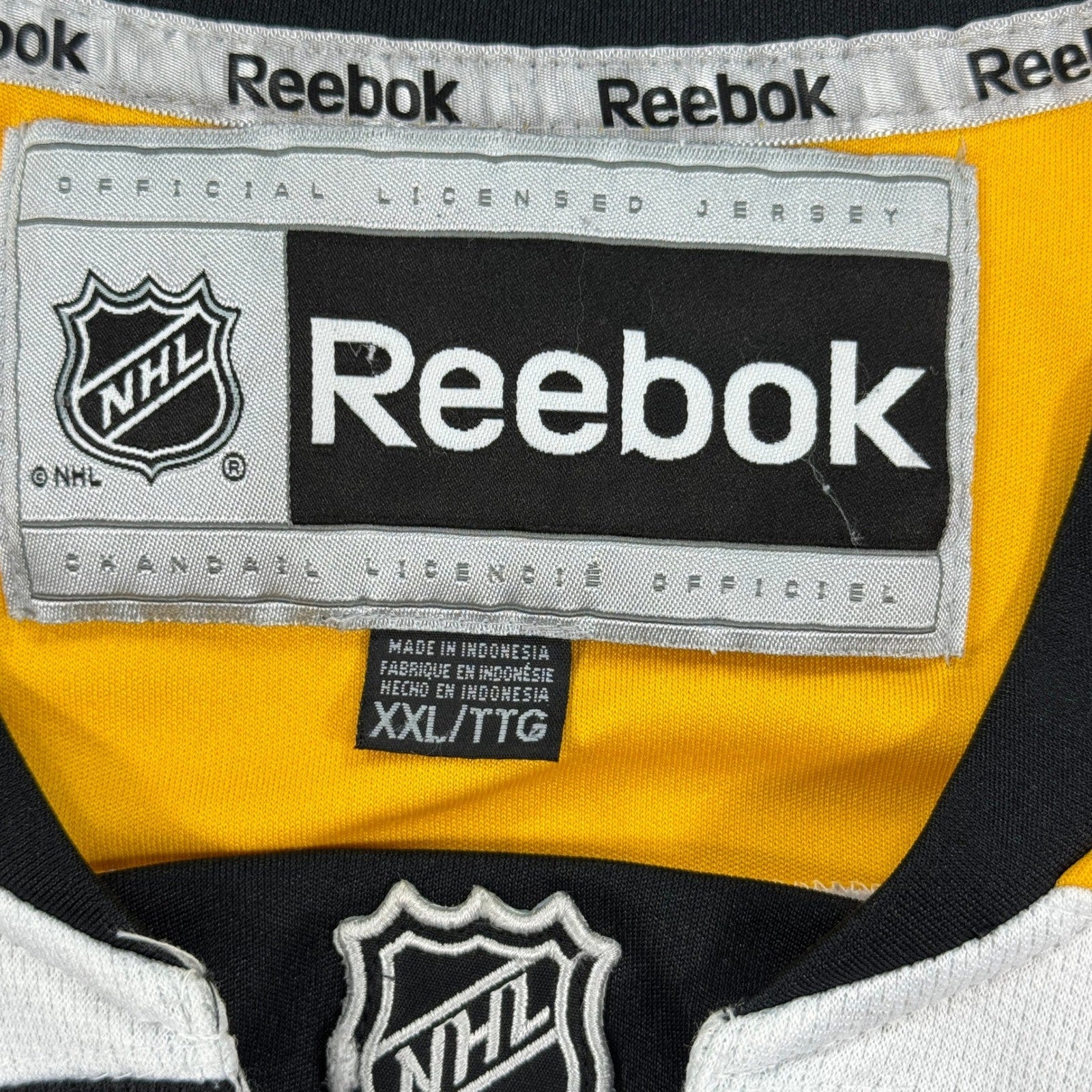 Boston Bruins Milan Lucic Reebok Jersey Size 2XL NHL Embroidered Patch