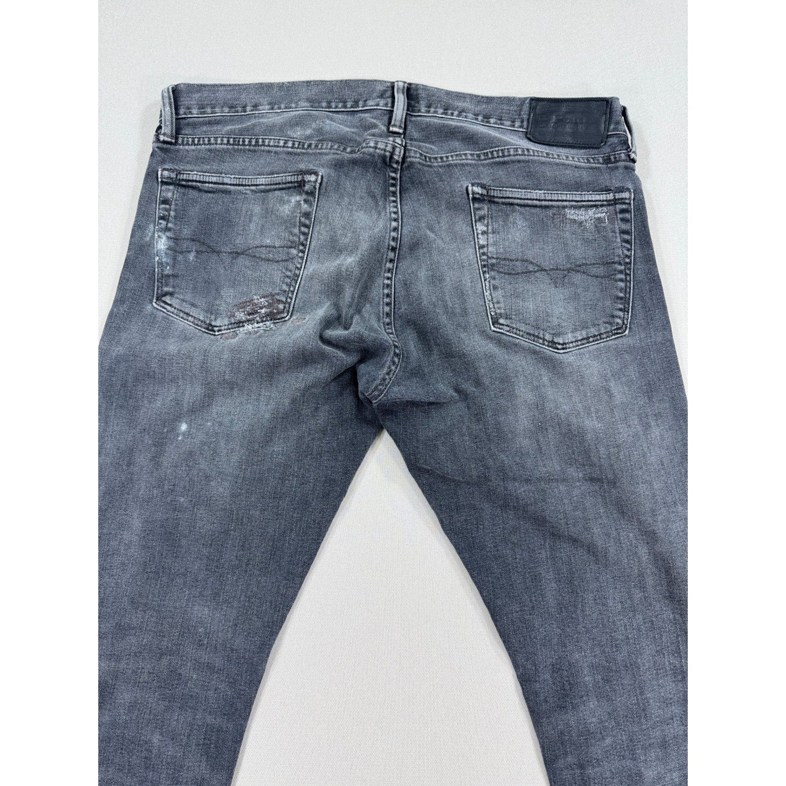 Polo Ralph Lauren Sullivan Slim Jeans mens 33x30 Btn Fly Distressed Patchwork