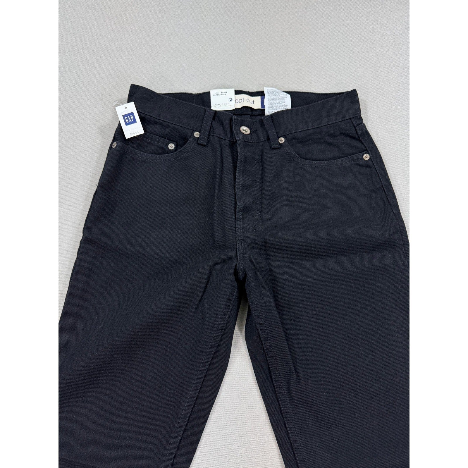 NWT GAP Bootcut Jeans Womens Sz 4 Black Trim Fit Flared Leg Made In Canada