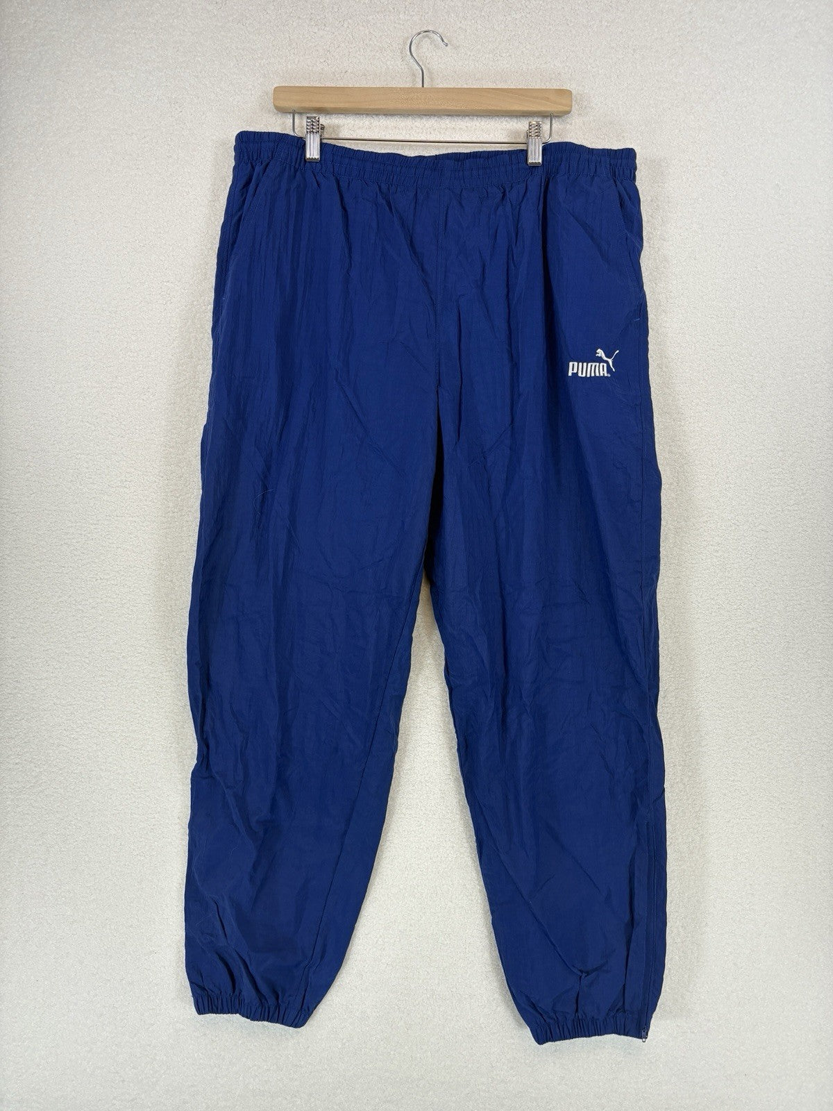 Puma Brand New Windbreaker Pants Mens Large Blue Track Sweatpants Y2K Athletic