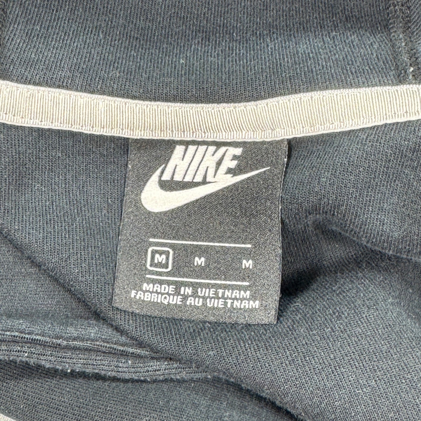 Nike Sportswear Hoodie Jacket Womens Medium Black Full Zip Hooded Asymetrical