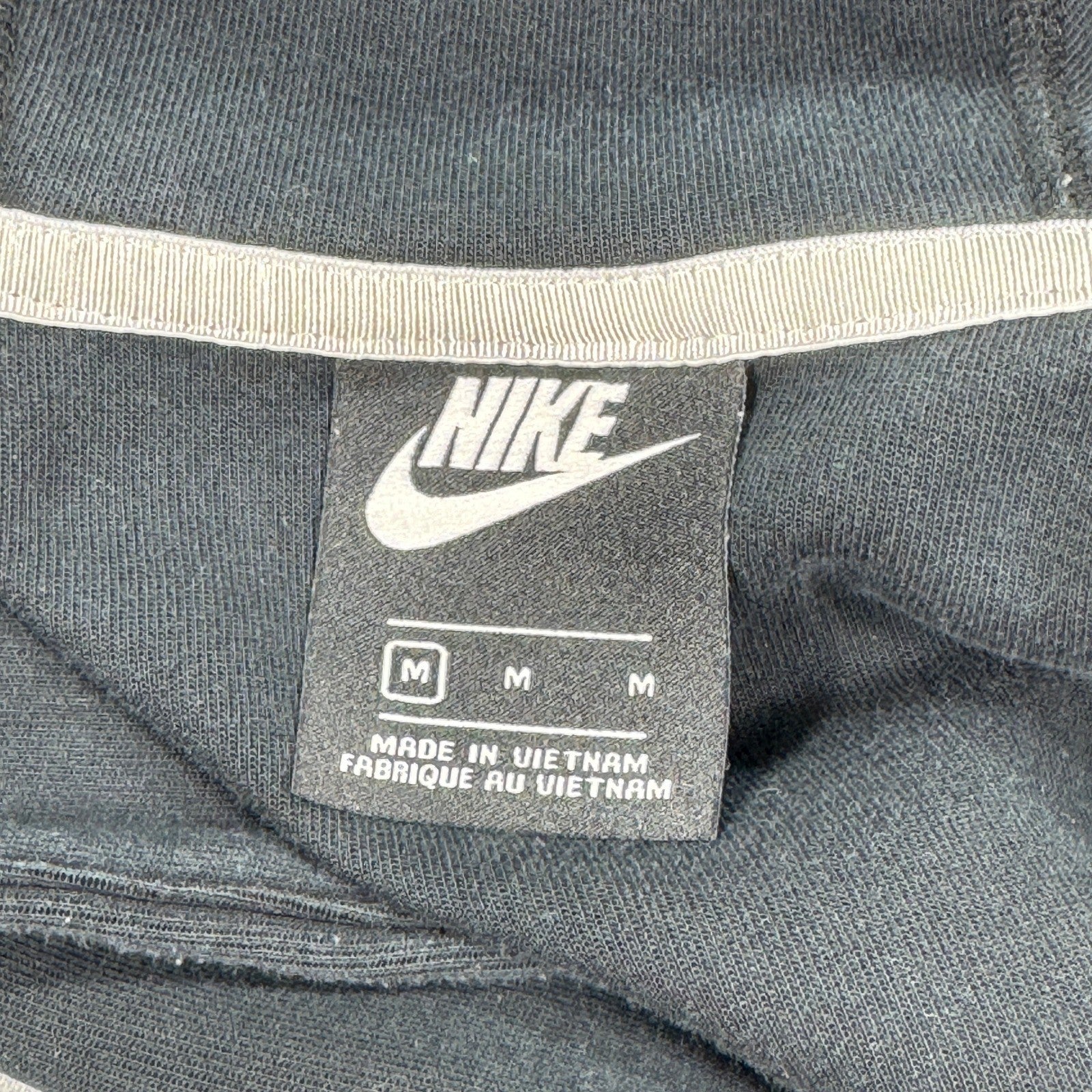 Nike Sportswear Hoodie Jacket Womens Medium Black Full Zip Hooded Asymetrical