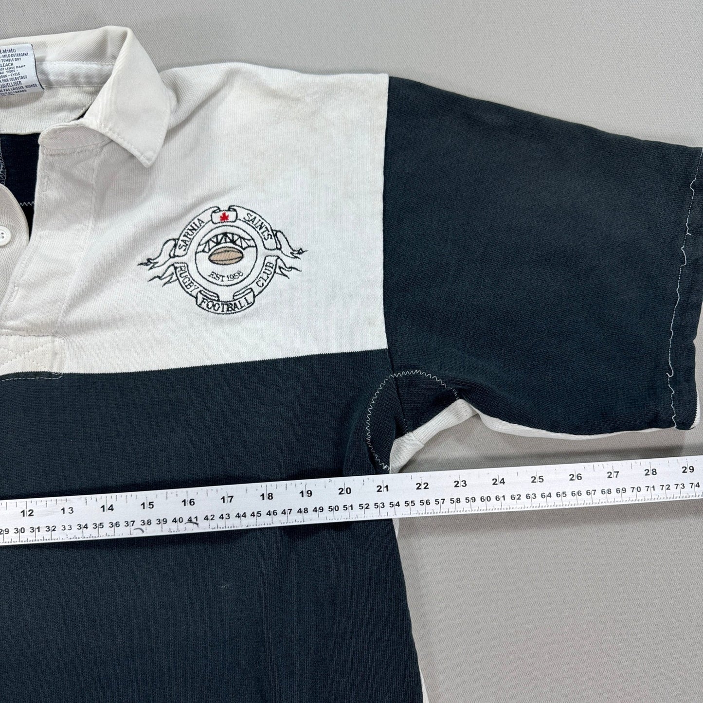 VTG Barbarian Rugby Wear Polo Shirt Sarnia Saints Football Club Mens XL Two Tone