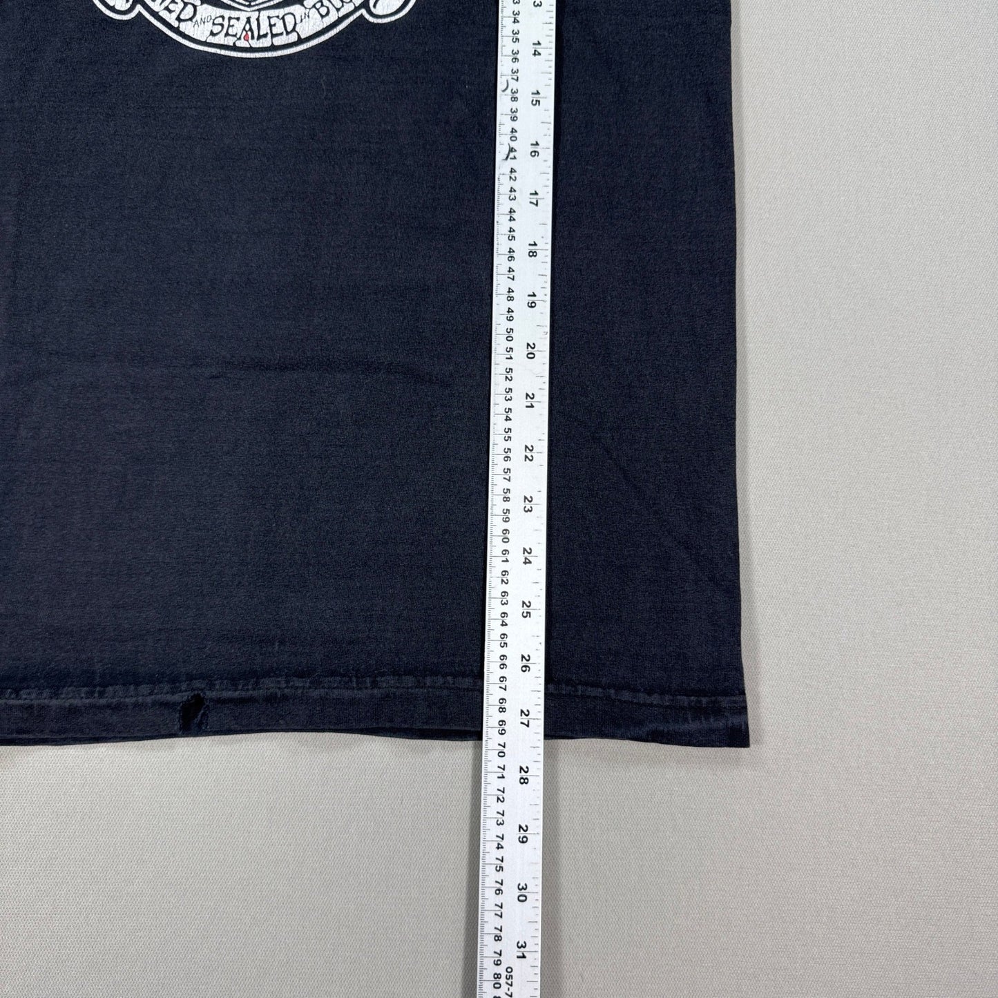 Dropkick Murphys Signed & Sealed in Blood T-Shirt mens XL Black Faded Thrashed