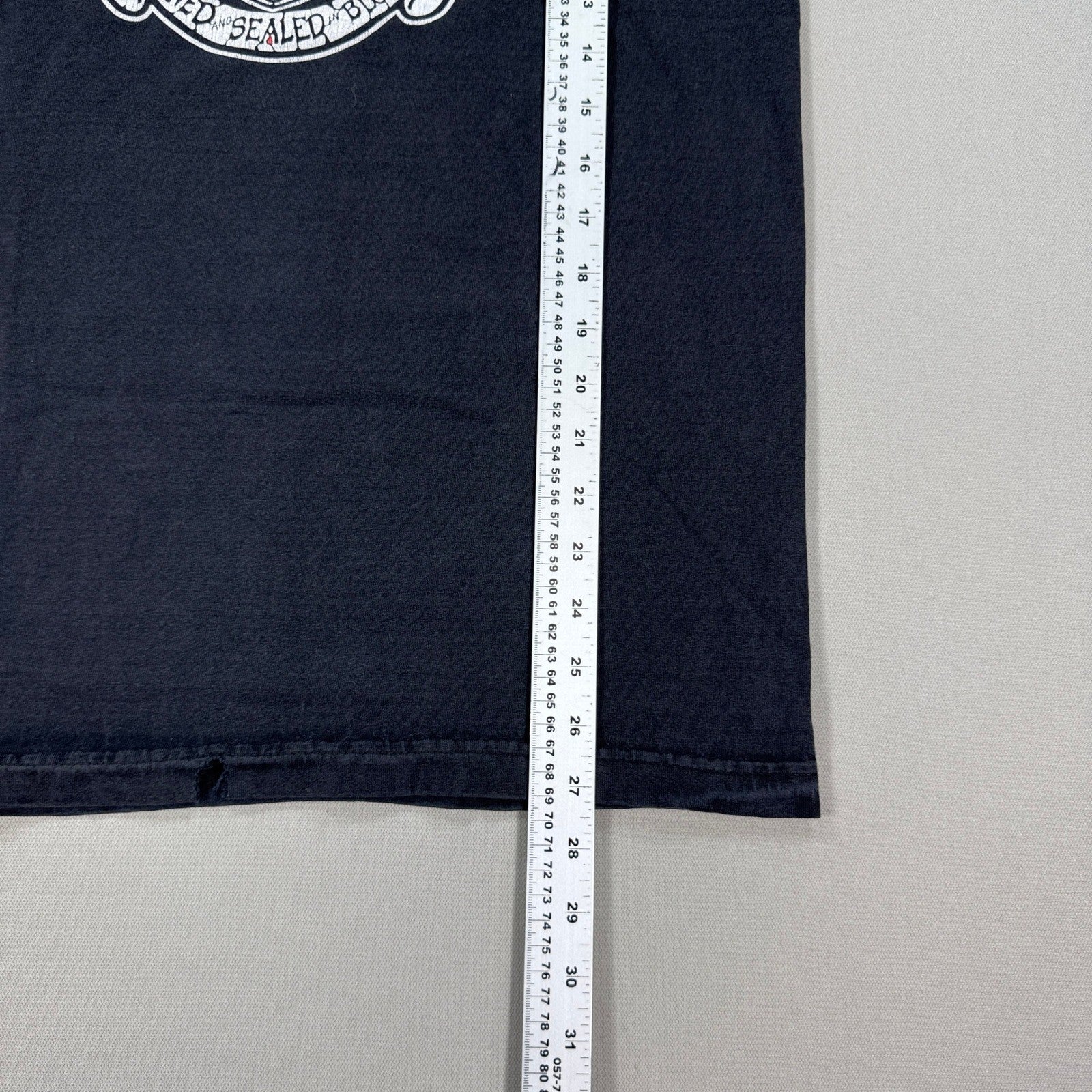 Dropkick Murphys Signed & Sealed in Blood T-Shirt mens XL Black Faded Thrashed